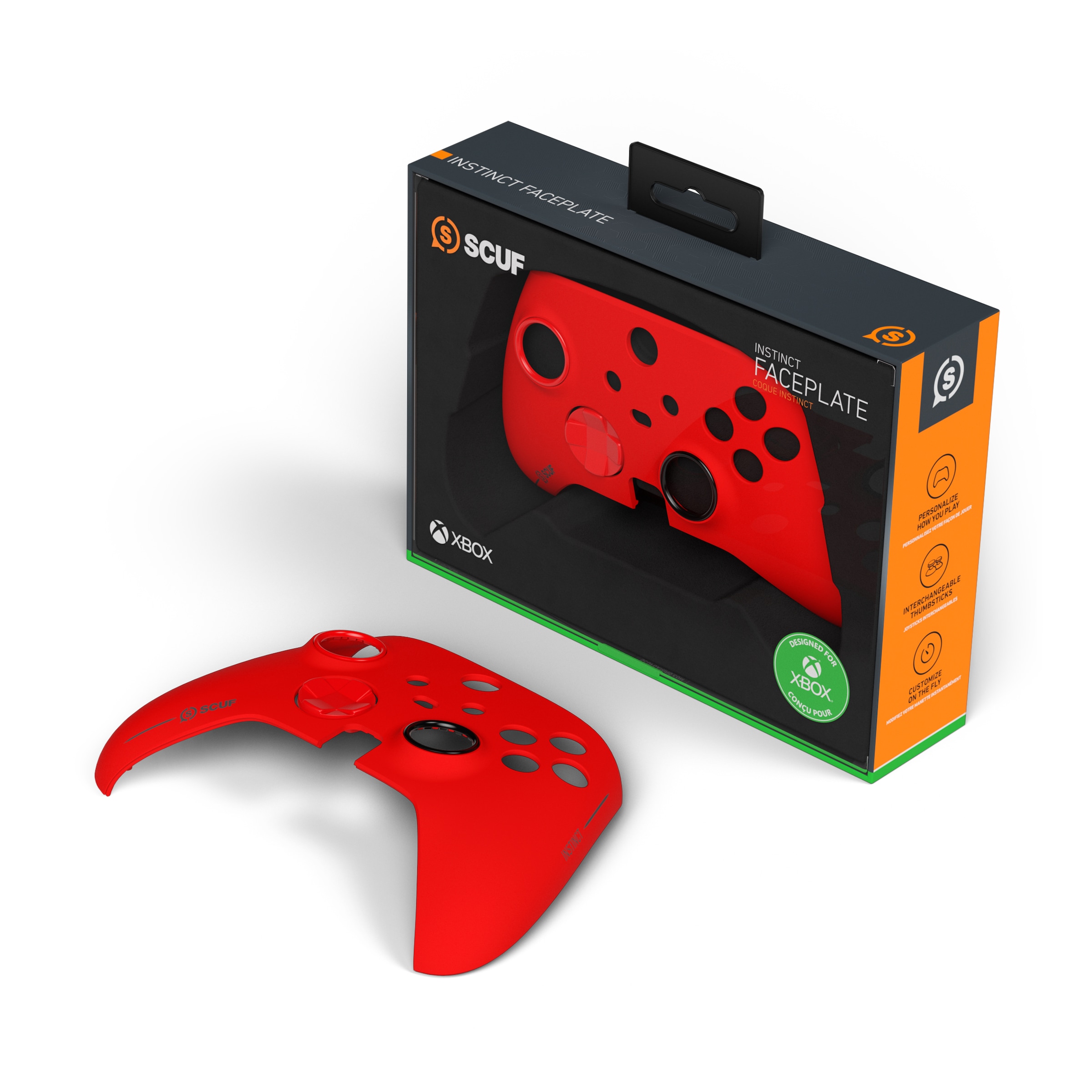 SCUF Gaming Zubehor für Xbox Contoller »Instinct Faceplate Kit - Red FP, Red Ring, Red Hybrid D-Pad«