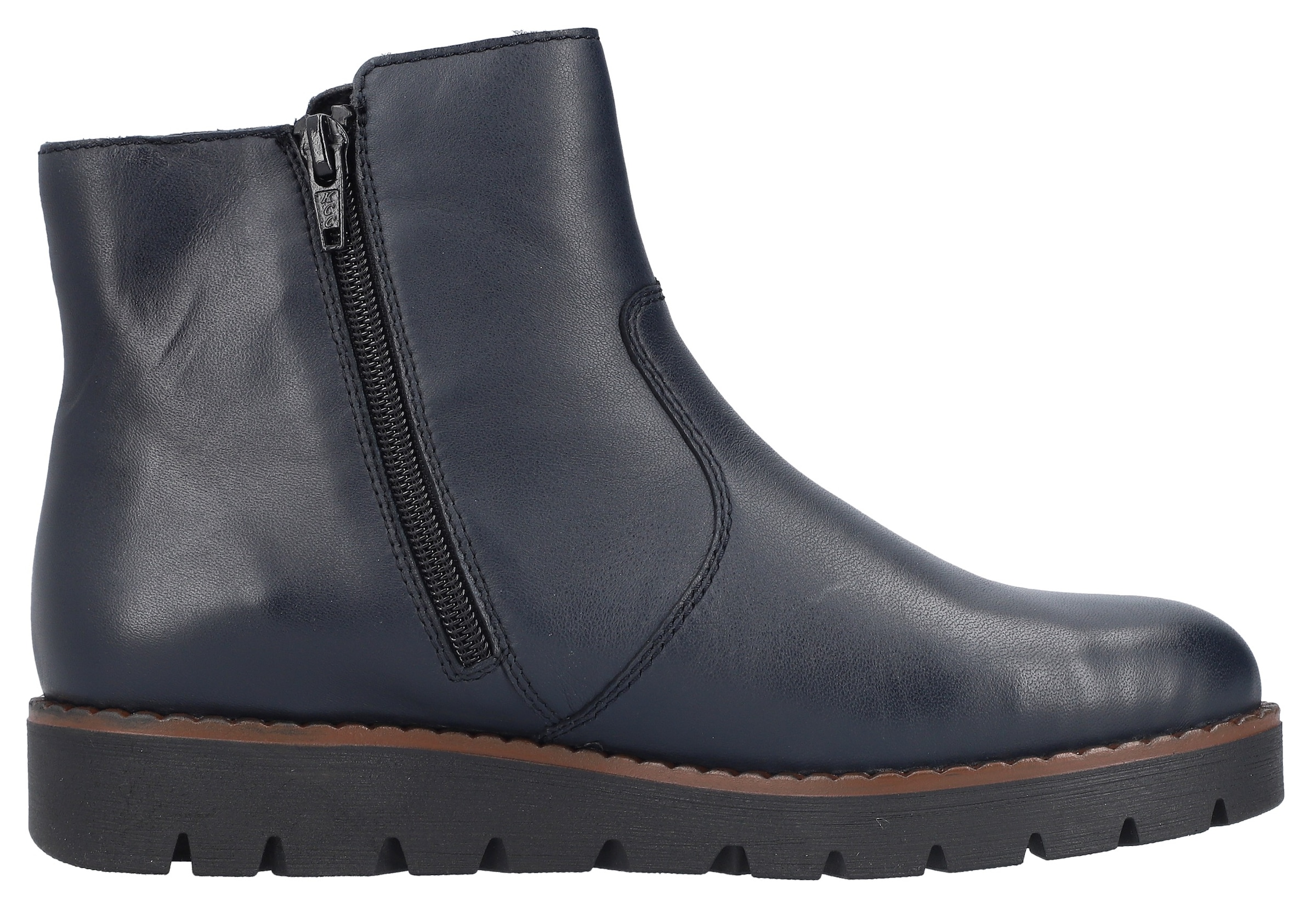 Rieker Schlupfboots, Stiefelette, Casual-Boots, Basic-Boots mit Innenreissverschluss
