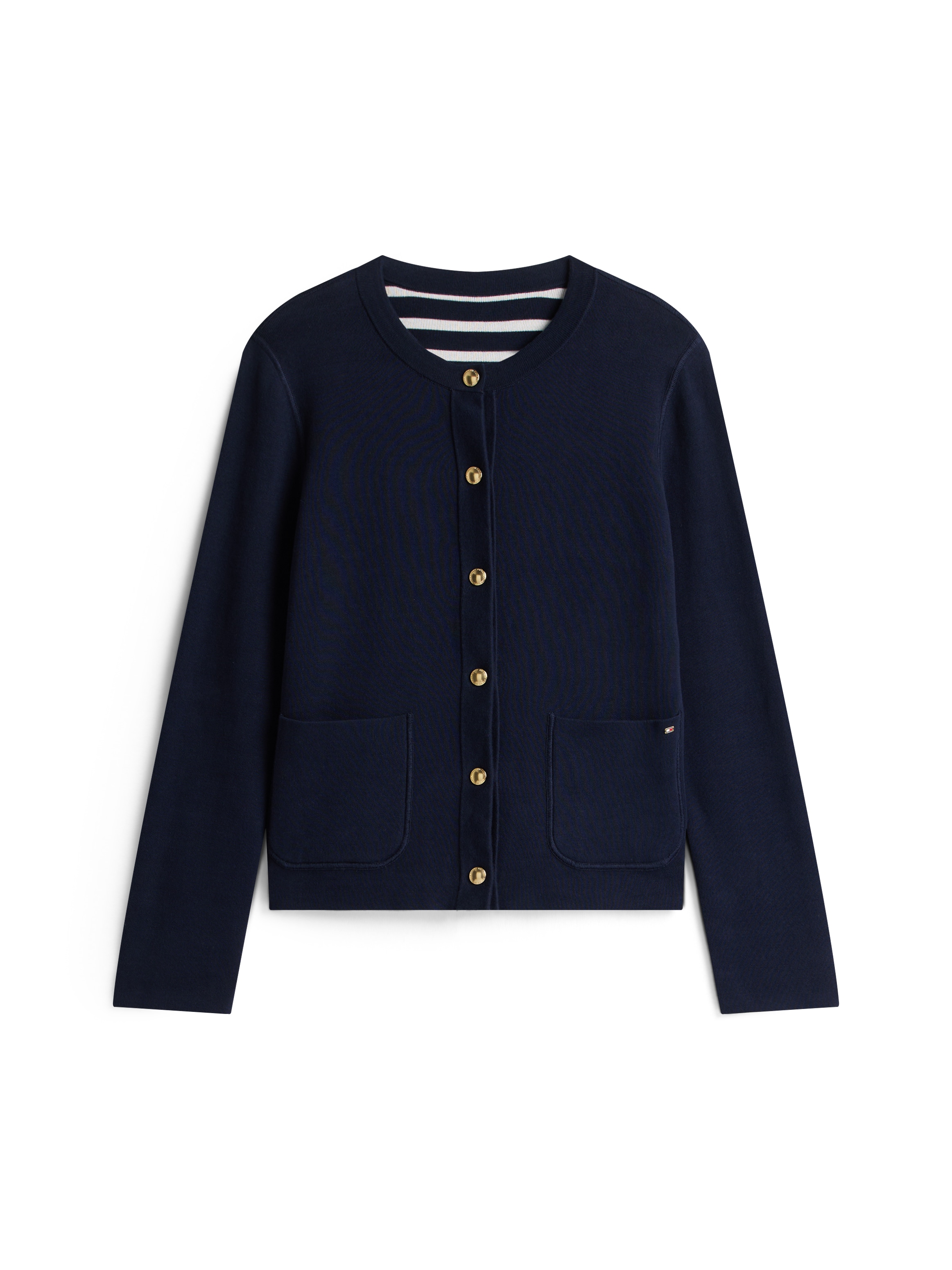 Tommy Hilfiger Strickjacke »CO JERSEY STCH REVERSIBLE CARDI«, mit Wendemöglichkeit