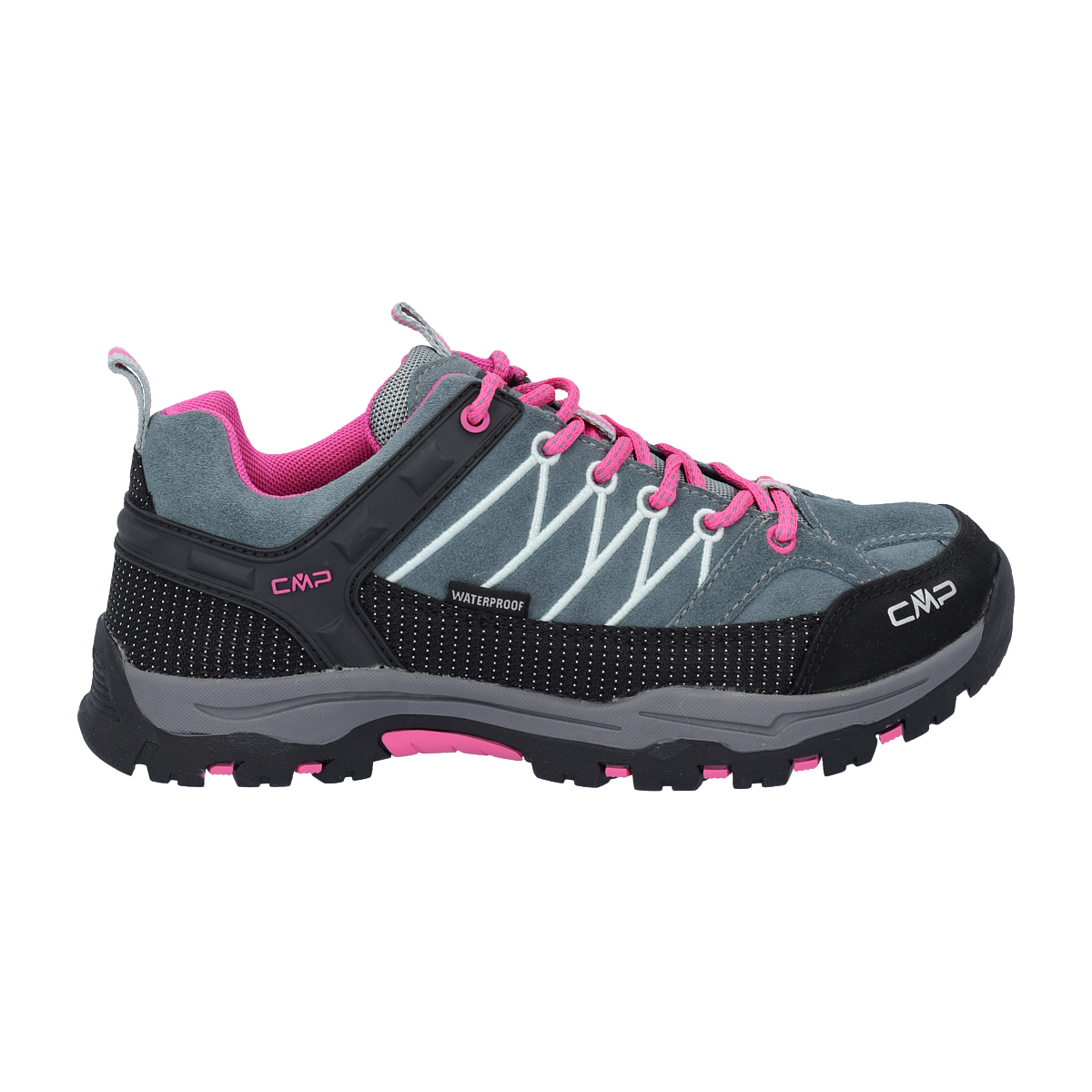 Cmp Mineral Grün, Lila Fluo Outdoorschuh "Kids Rigel Low Wp Trekking Shoes" Wasserdicht