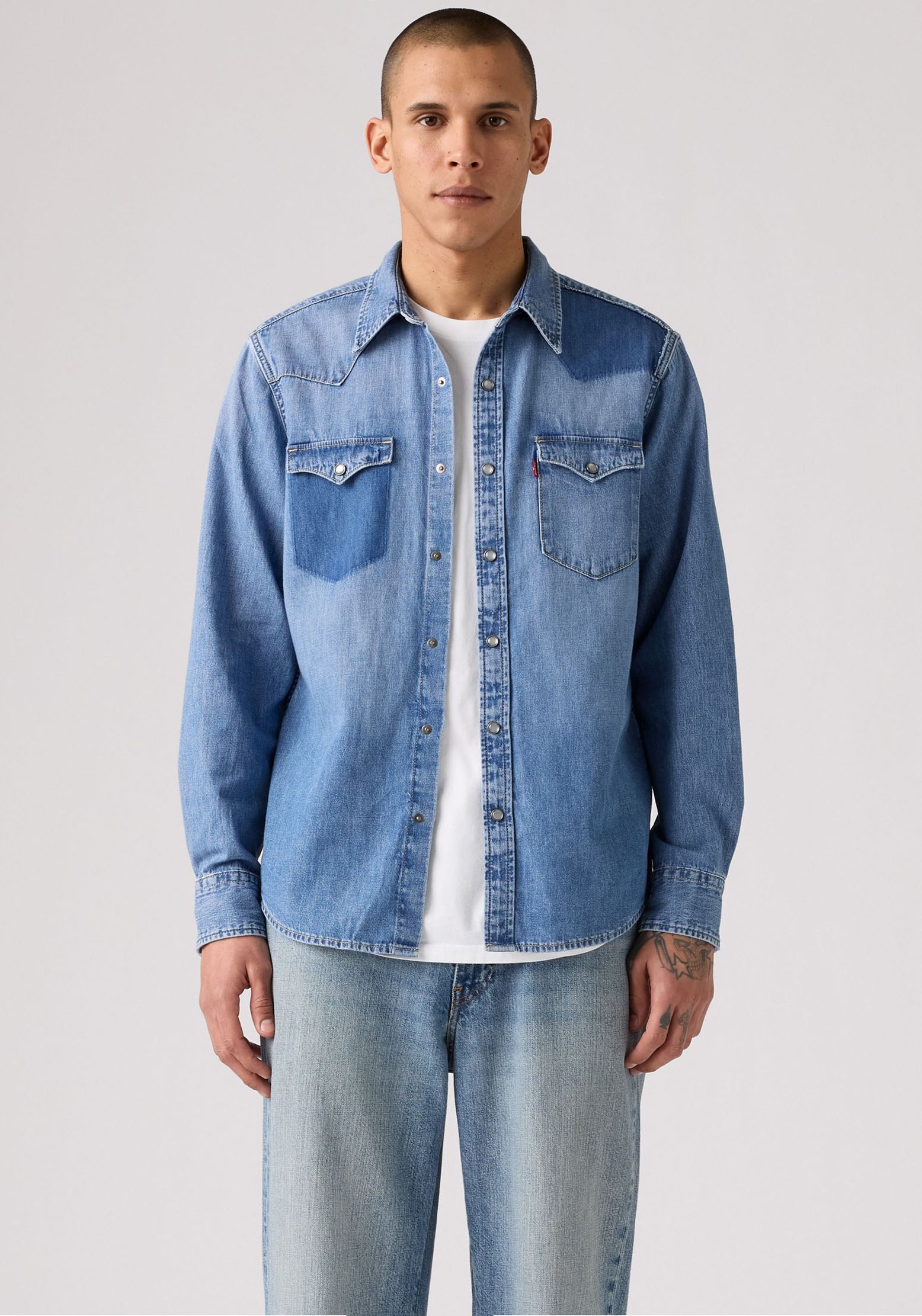 Levi's® Jeanshemd mit Druckknopf- Verschluss