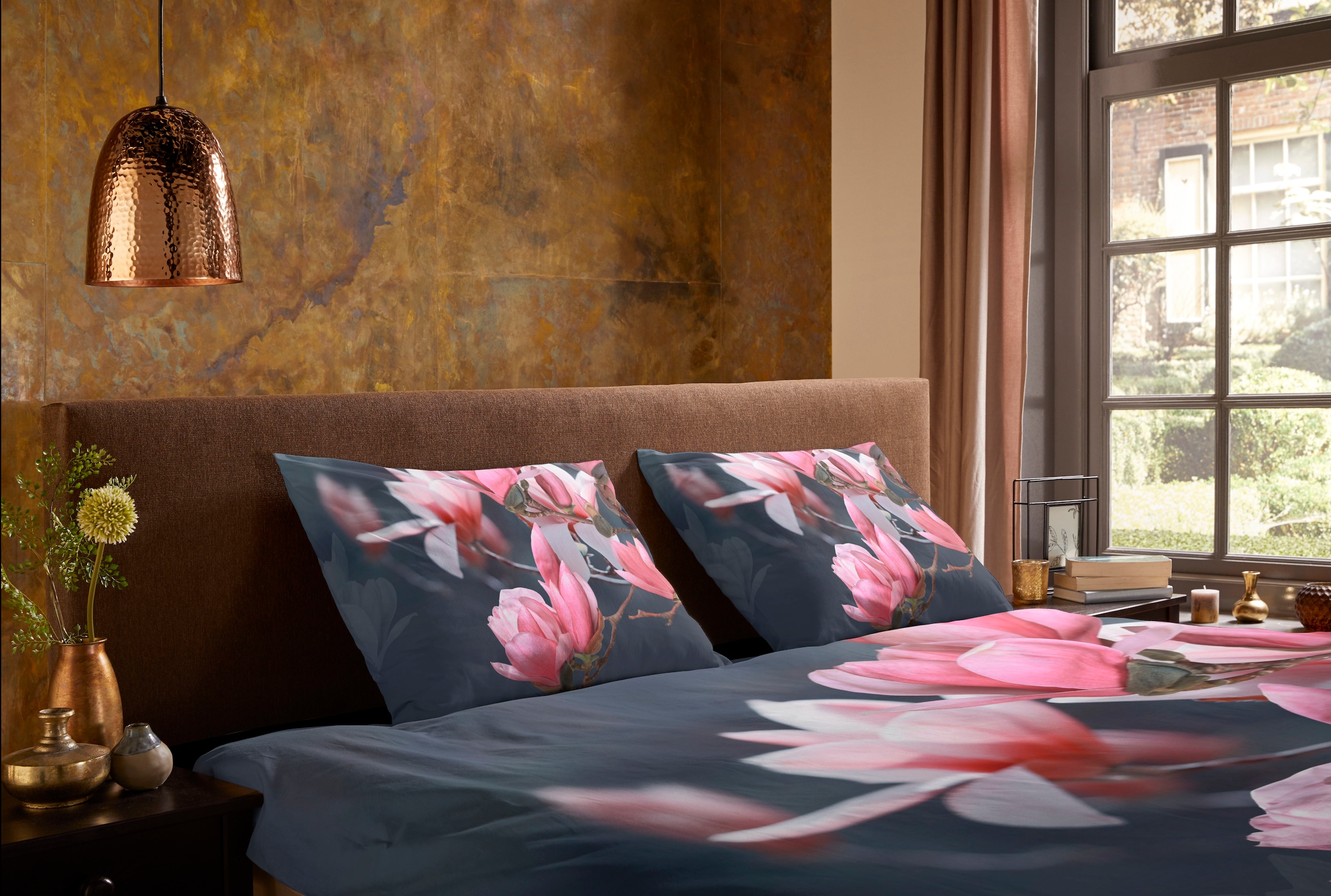 PURE luxury collection Wendebettwäsche »Macy«, Mikrofaser, 135x200, Pflegeleicht, Reissverschluss Wendeoptik, Magnolie