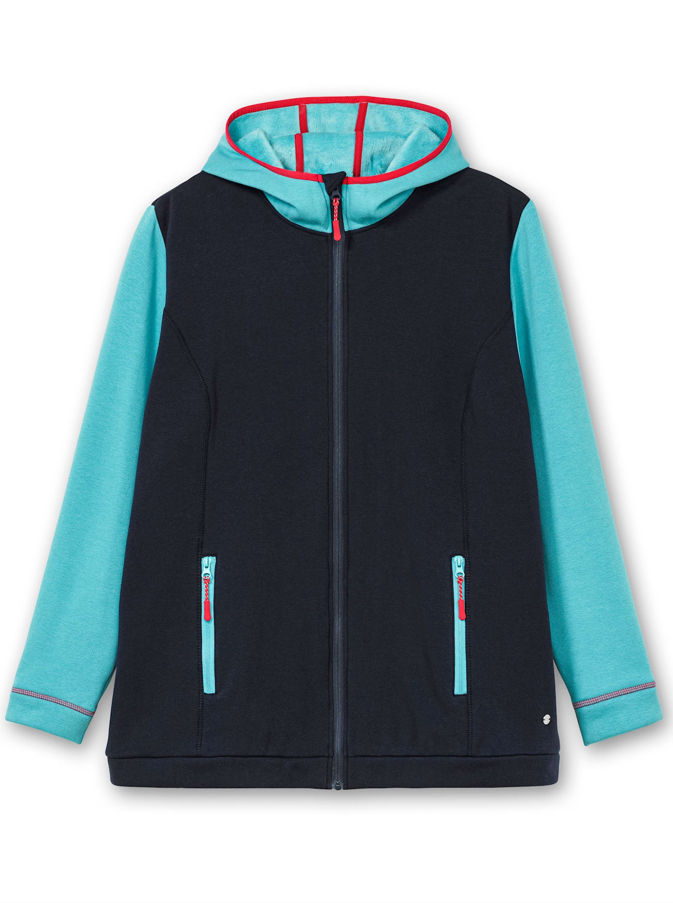 Sheego Fleecejacke, mit Kapuze