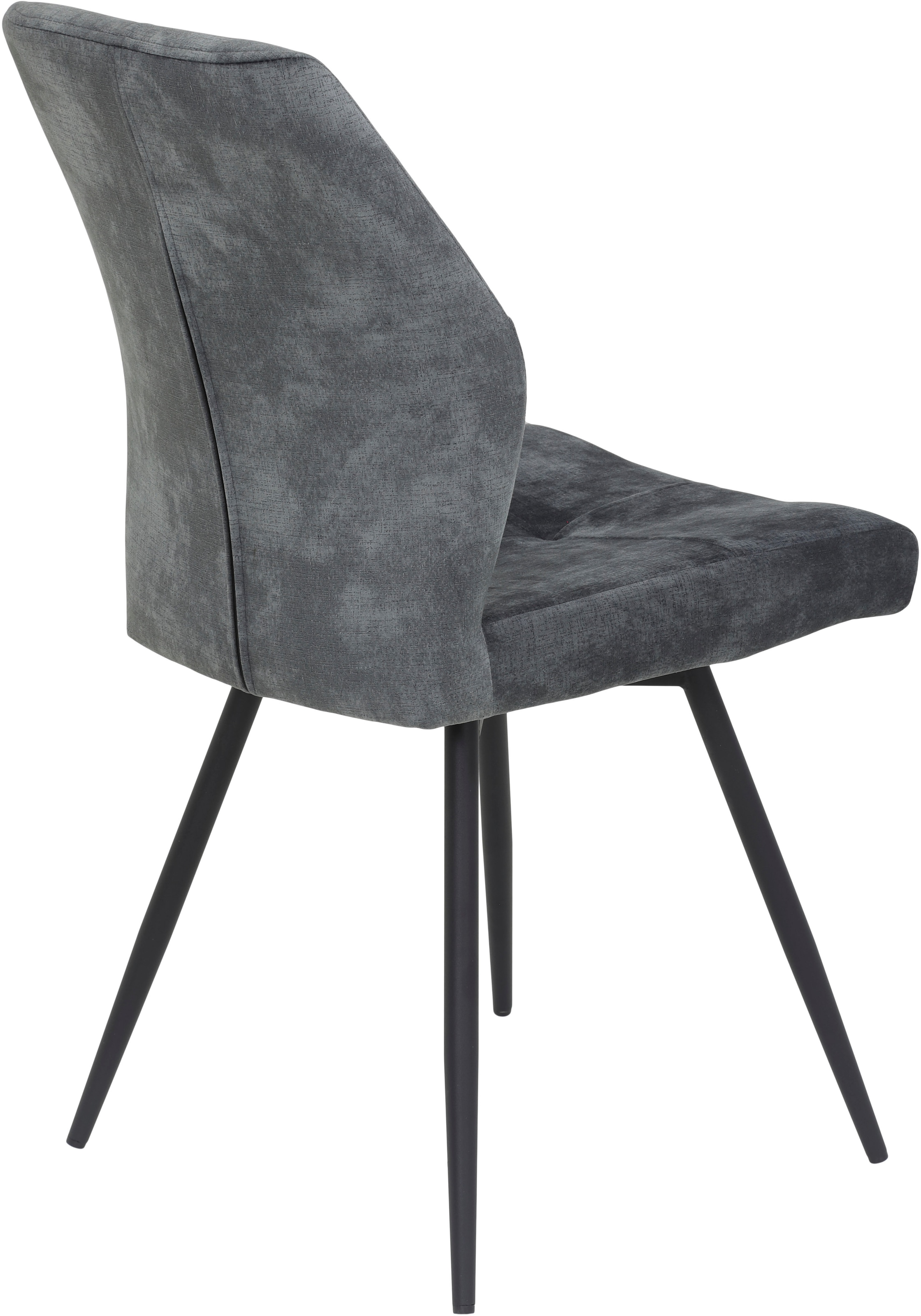 HELA 4-Fussstuhl »ALLY«, (Set), 2 St., Microfaser VINTAGE-Polyester, 4-Fuss, 360° drehbar, gepolstert, Vintage Velvet mit Steppnähten