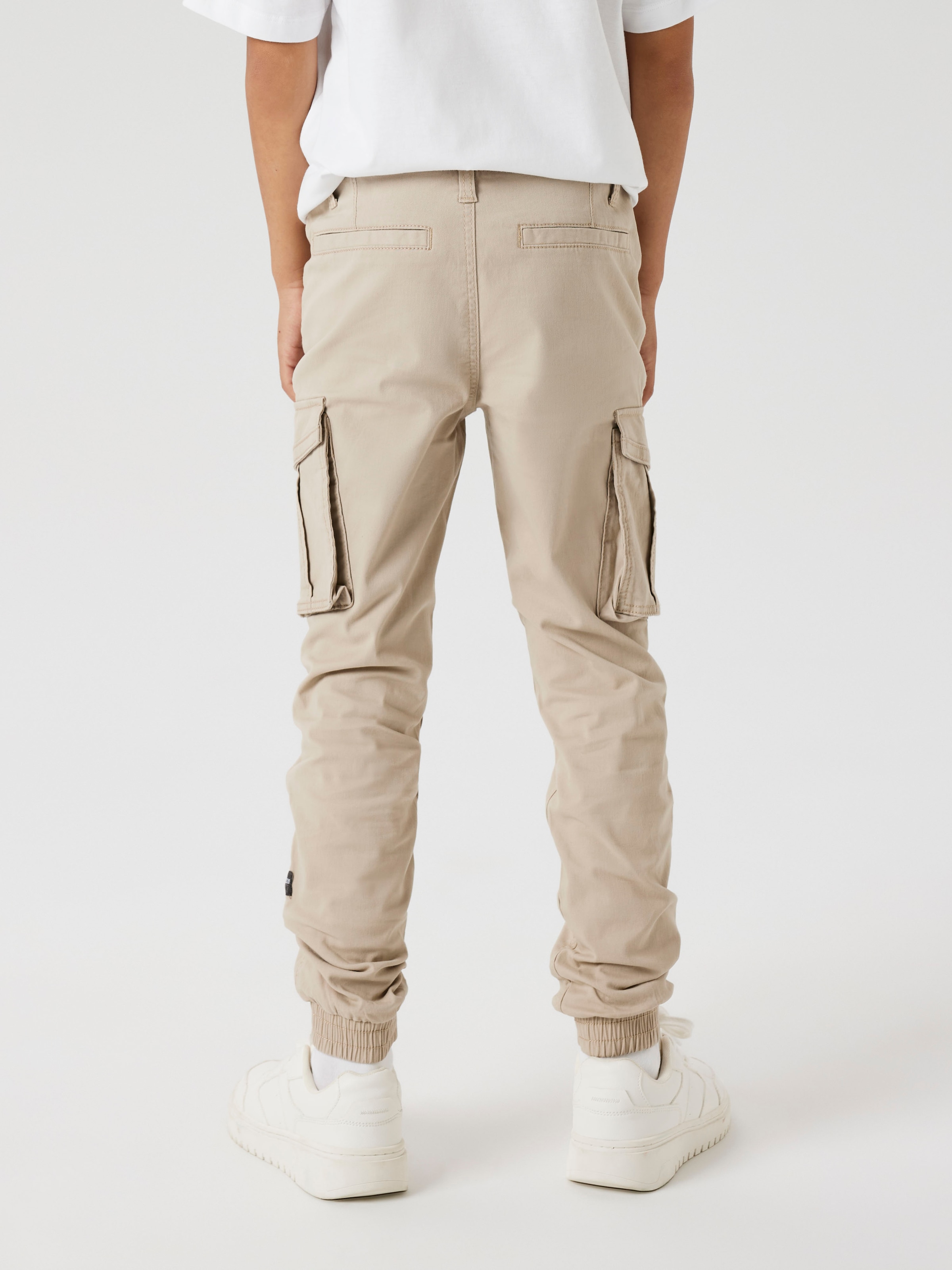 Name It Cargohose "NKMRYAN – für Jungen mit verstellbarem Bund und Stretchkomfort" unifarben, casual, regular fit, Twill