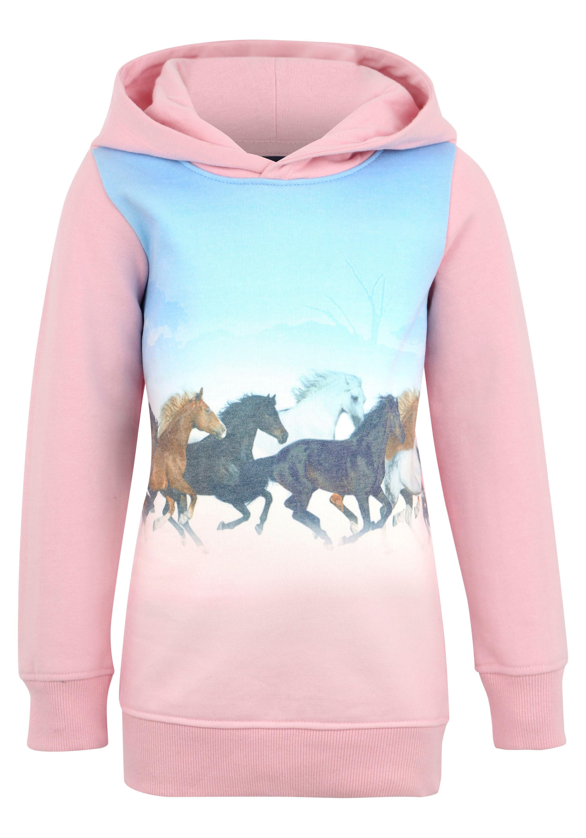 ✵ KIDSWORLD Longsweatshirt, mit bestellen | Pferdedruck Jelmoli-Versand günstig