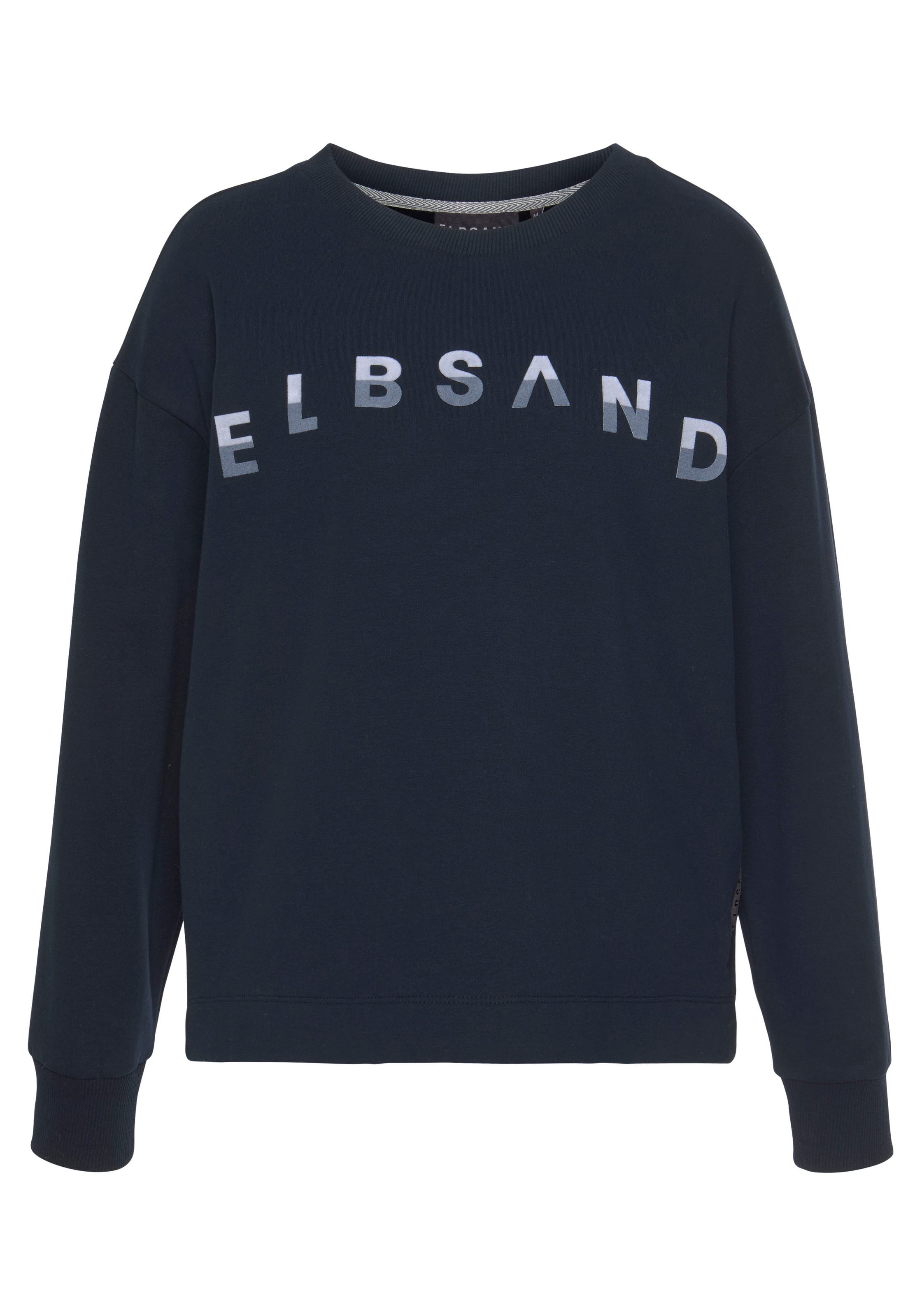 Elbsand Sweatshirt "Sontje", mit Flockprint vorne, sportlich-casual