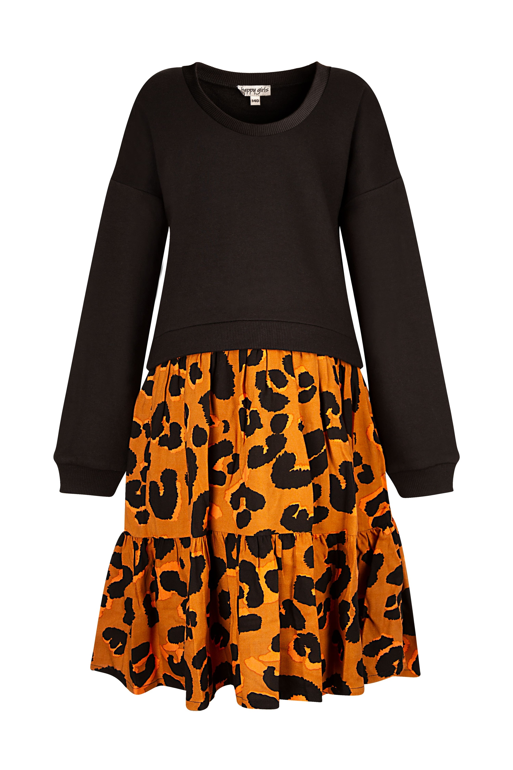 happy girls Midikleid mit angesetztem Rock im angesagten Animal-Alloverprint