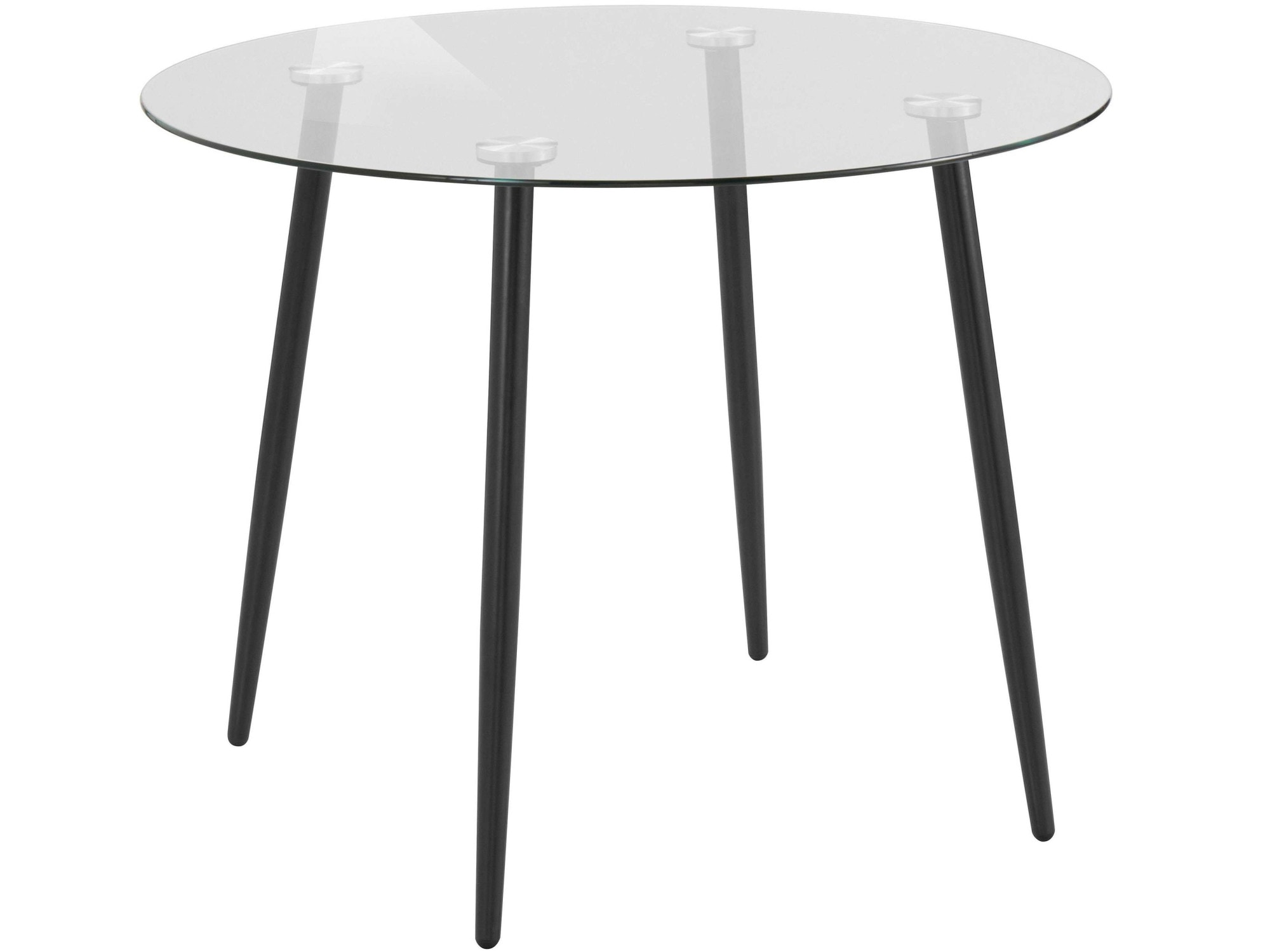 INOSIGN Essgruppe »Danny-Miller«, (Set, 5 tlg., Set 100 cm), Glastisch 100x100 cm mit 4 Stühlen in Cord, Gestell aus Metall