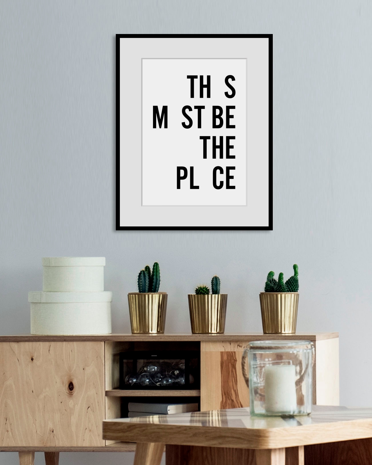 queence Bild "Luzy" Schriftzug  Schriftzüge  Schwarz-Weiss  Sprüche & Texte 1 Stk. tlg. HD Premium Poster-Druck inkl. Holzrahmen