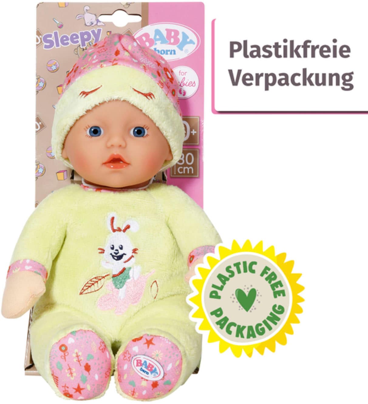 Baby Born Babypuppe »Sleepy for babies, green, 30 cm«, mit Rassel im Inneren