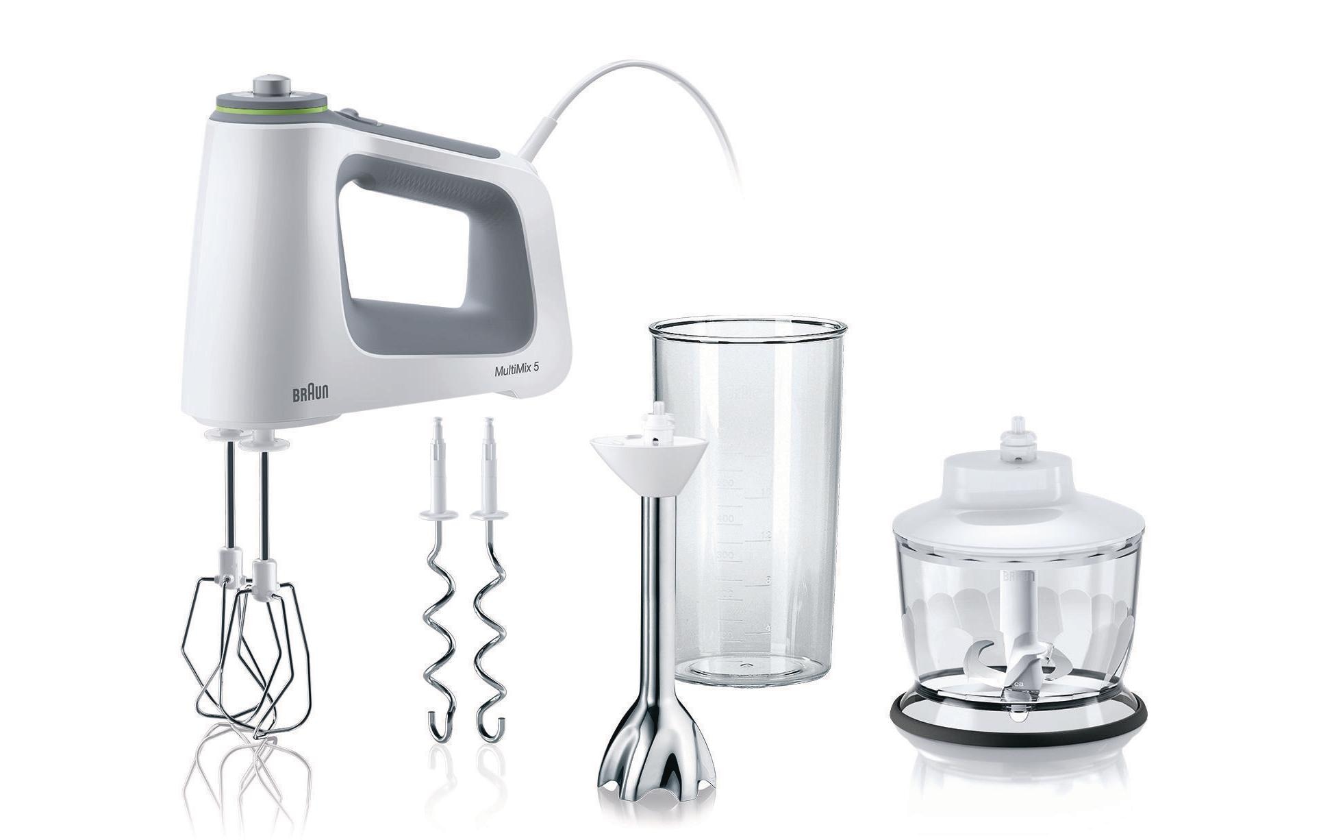 Braun Handmixer »MultiMix 5 HM5137WH Weiss, Grau«, 750 W