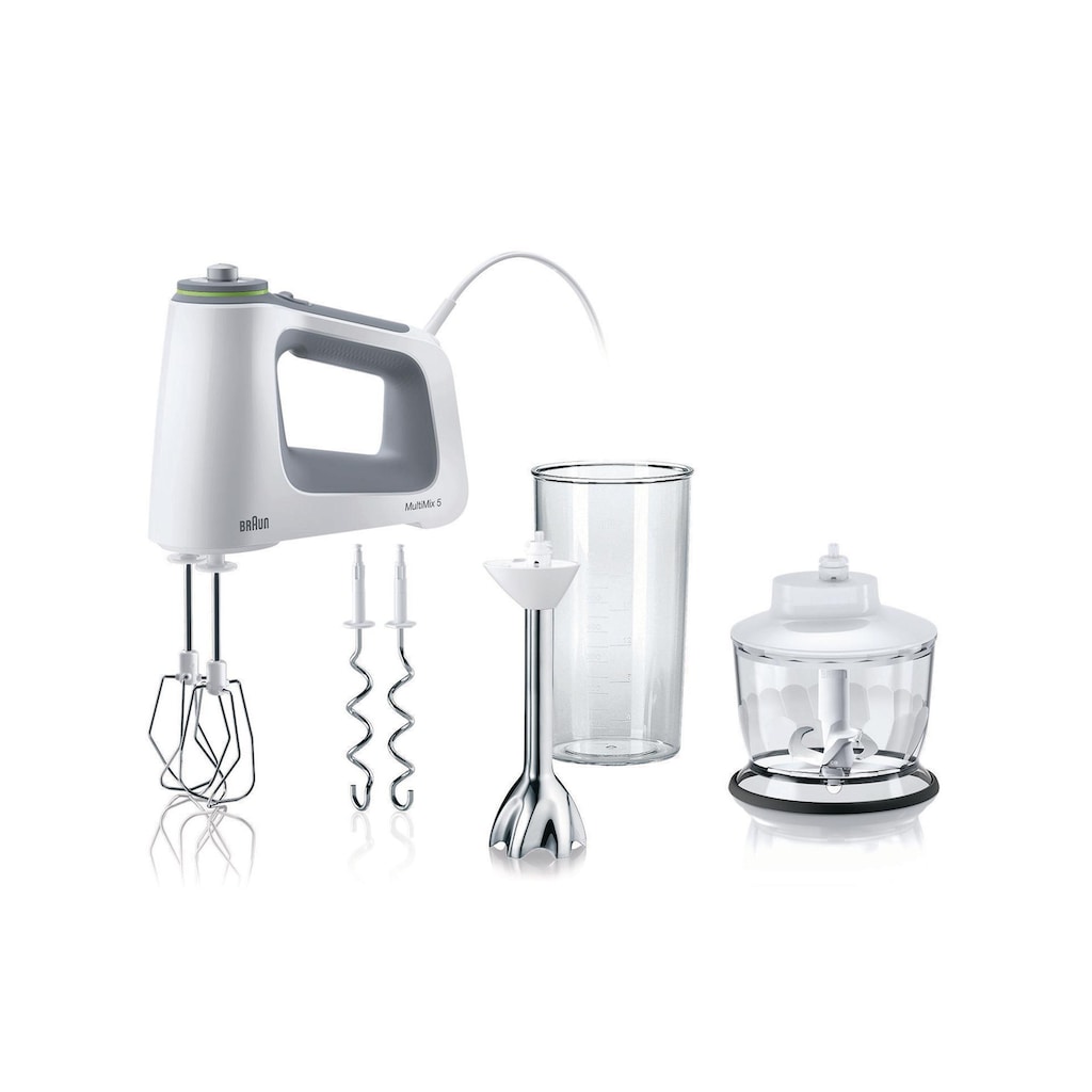 Braun Handmixer »MultiMix 5 HM5137WH Weiss, Grau«, 750 W