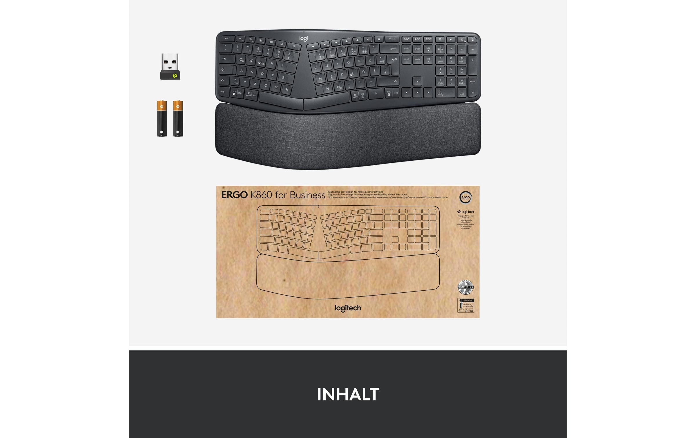 Logitech ergonomische Tastatur »K860 for Business«