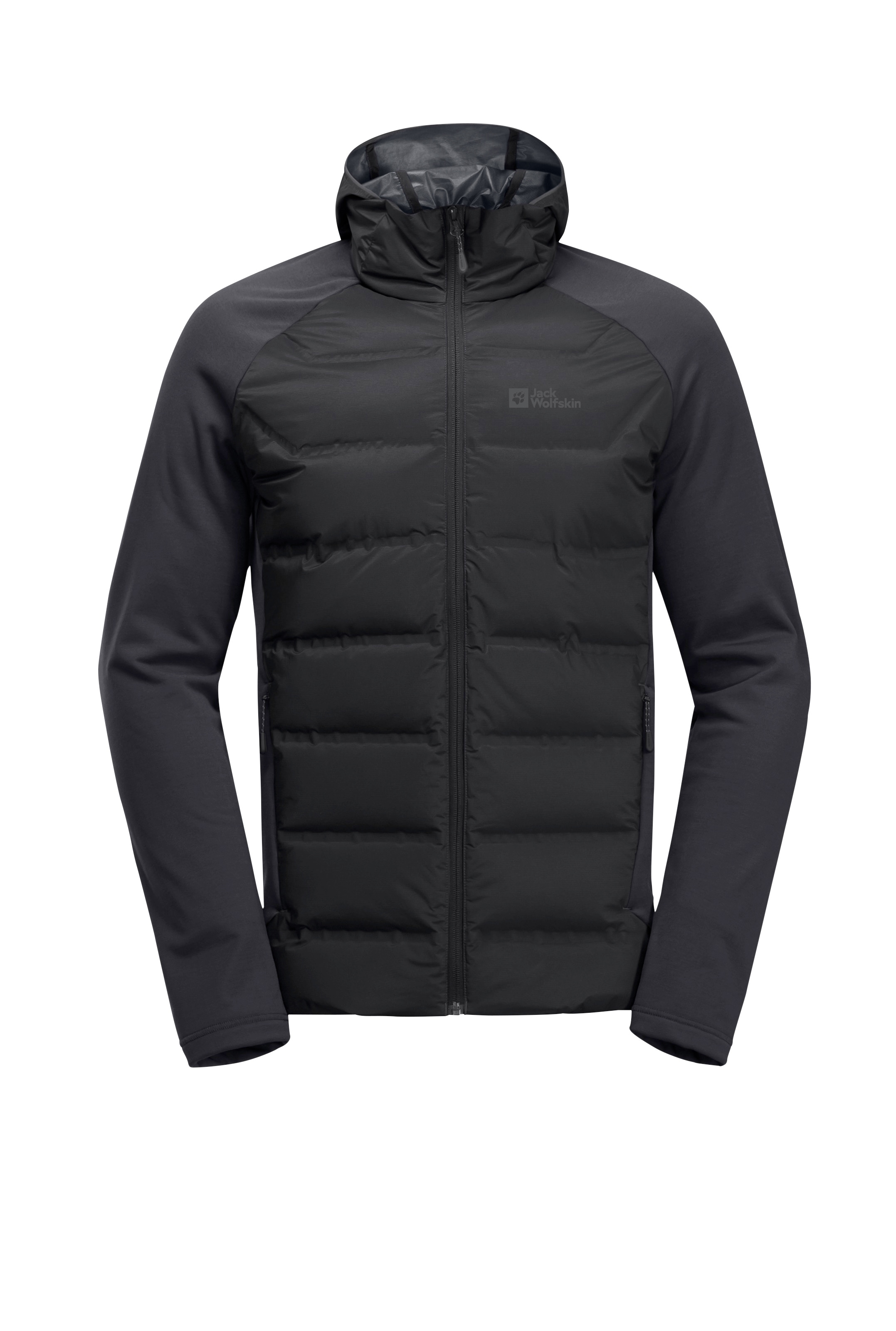 Jack Wolfskin Fleecejacke »TASMAN DOWN HYBRID M«, mit Kapuze, wärmende Hybrid-Kapuzenjacke für jeden Trail