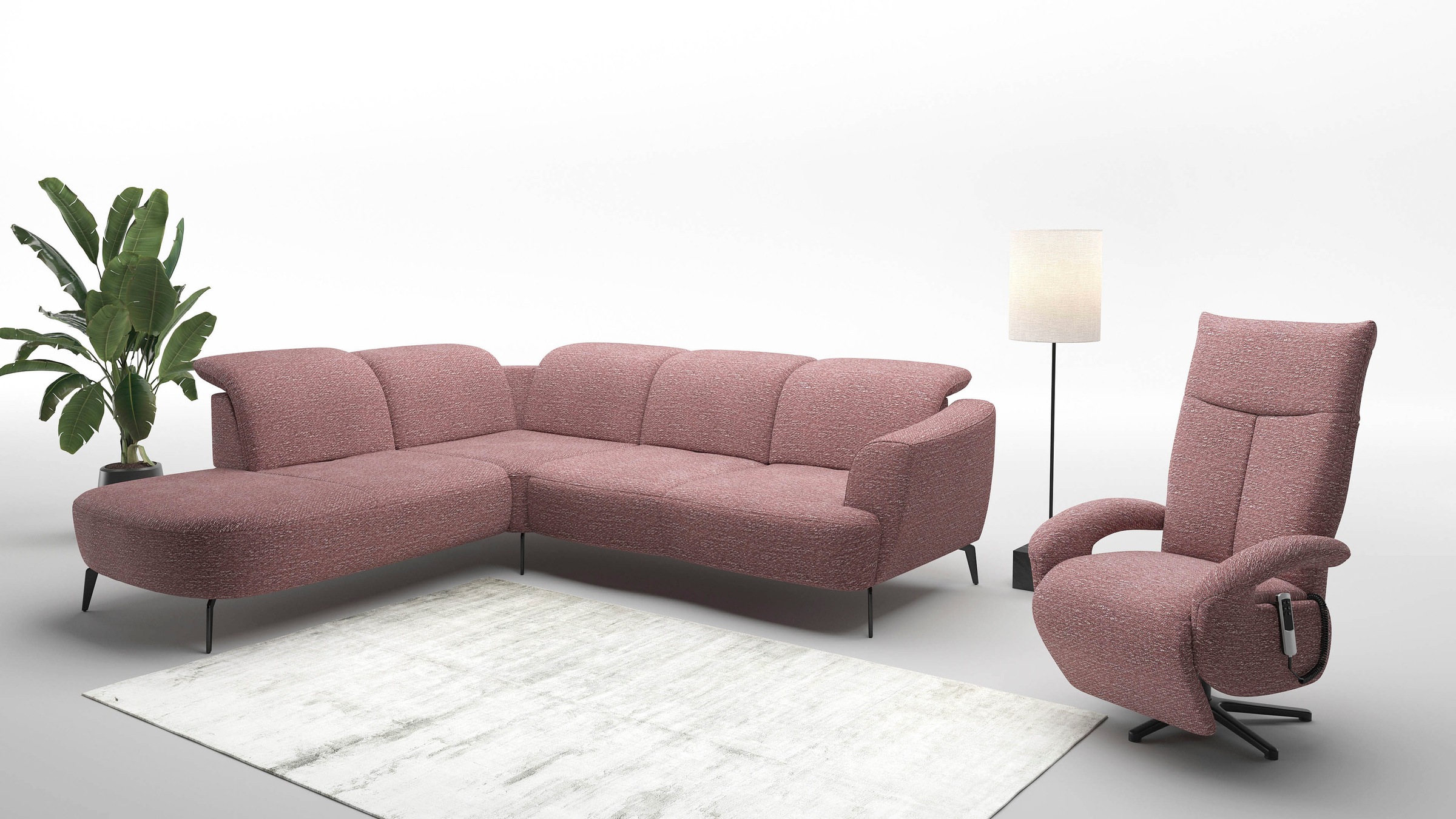 sit&more Ecksofa »Zoe«, ink.Sitztiefenverstellung, wahlweise mit Kopfteilverstellung