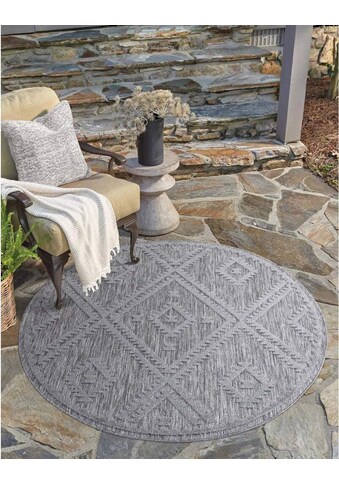 Carpet City Teppich »Santorini«, rund, 5 mm Höhe, 3D-Effekt, für Wohnzimmer, Flur,... kaufen
