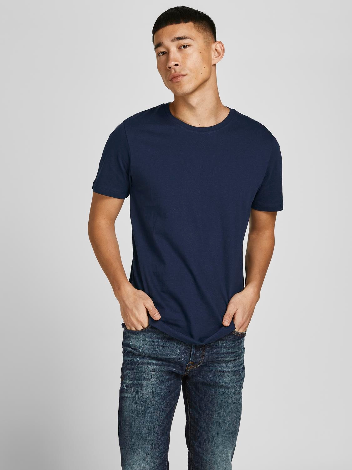 Jack & Jones Rundhalsshirt »JJEORGANIC BASIC TEE SS O-NE 3PK MP NOOS«, (Packung, 3 tlg.)