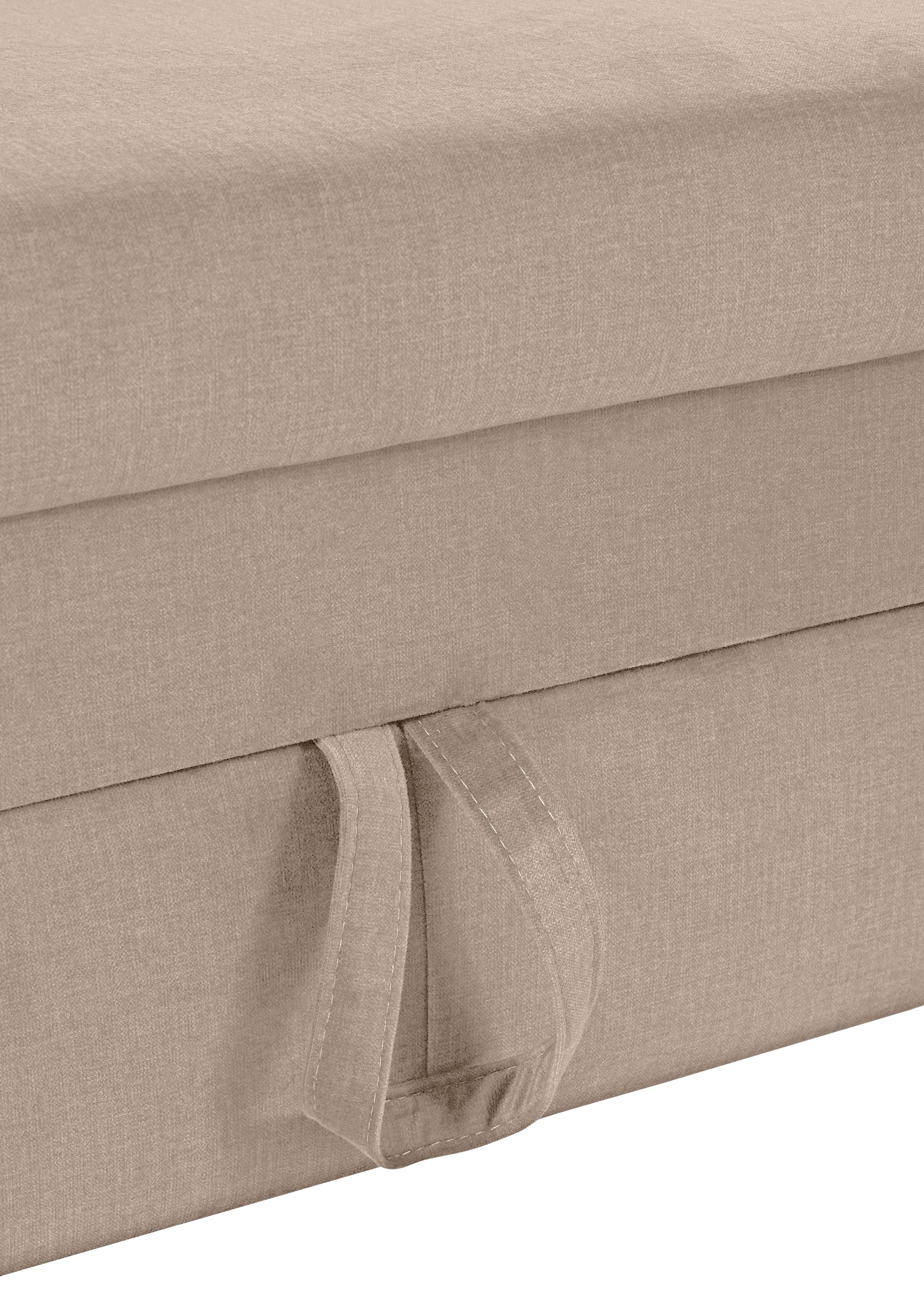 COTTA Polstergarnitur »Morven L-Form«, (Set), Set bestehend aus: Ecksofa mit Kopfteilverstellung & Hocker