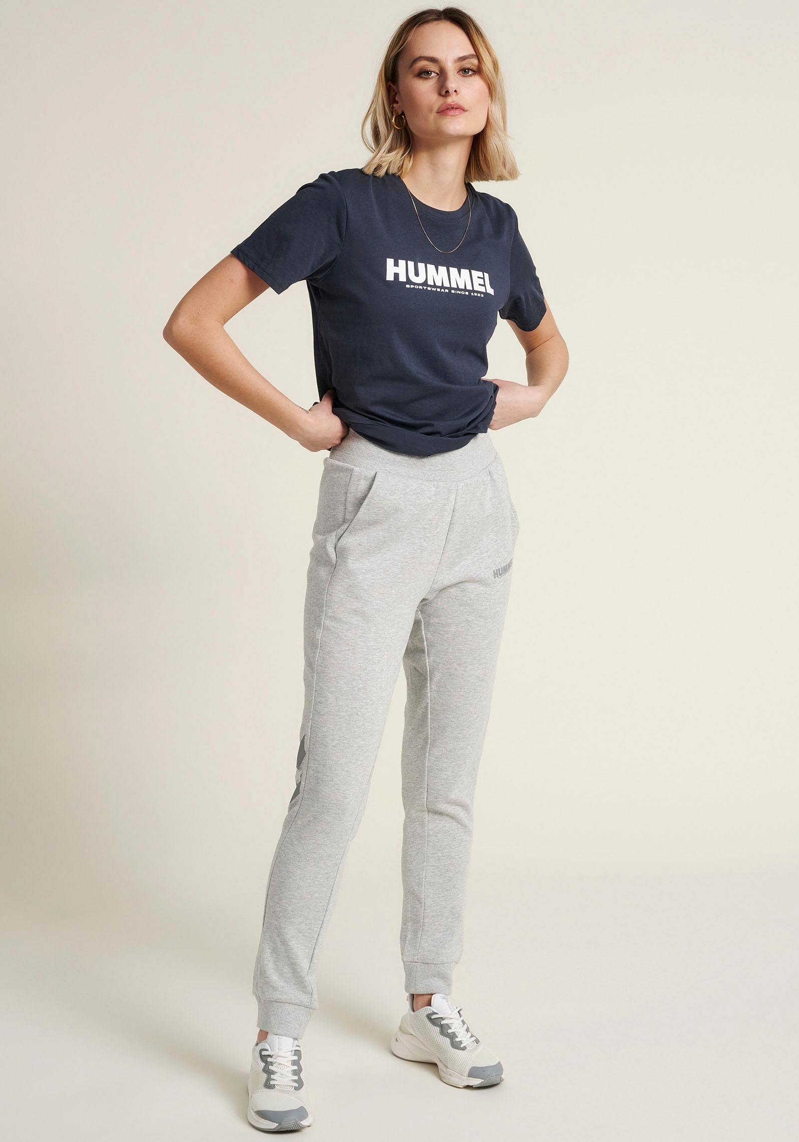 hummel T-Shirt, mit Logo Print