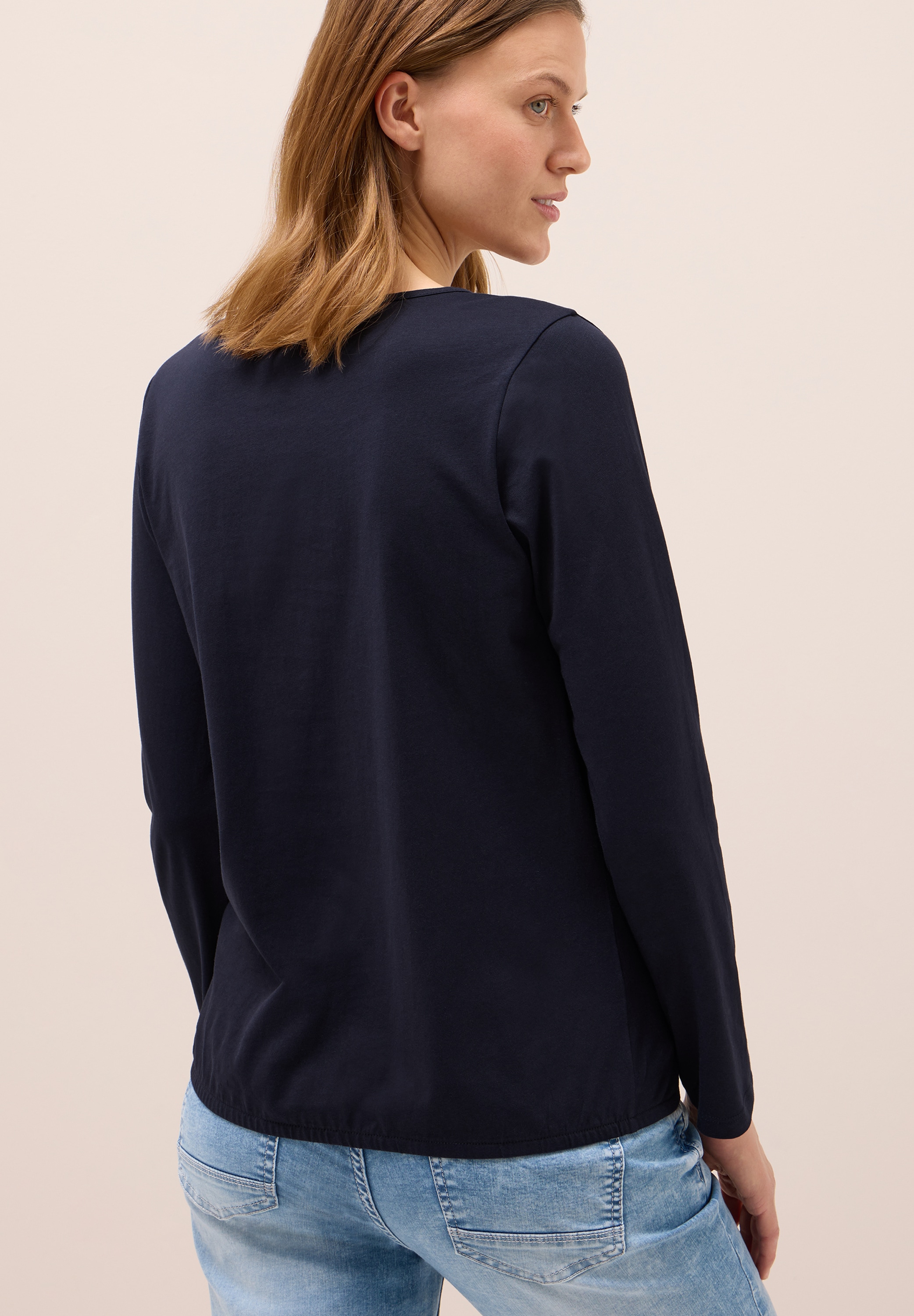 Cecil Tunikashirt, Split Neck, unifarben