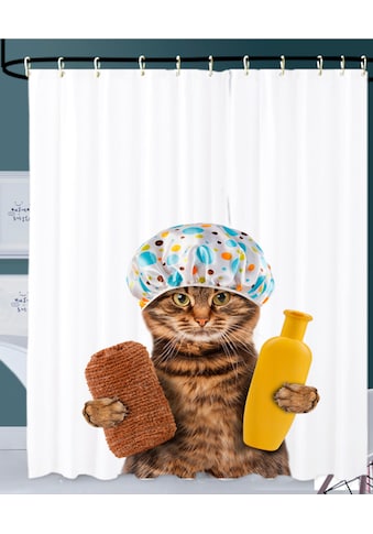 Sanilo Duschvorhang »Shower Cat«, Breite 180 cm, Höhe 200 cm kaufen