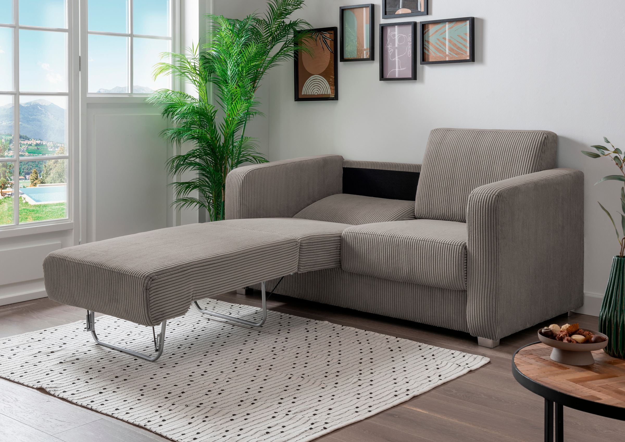 INOSIGN Schlafsofa »Mia Problemlöser Sofa, Einzelauszug, Bettsofa, zeitlos und bequem«, mit 2 Einzelauszügen als Längsschläfer