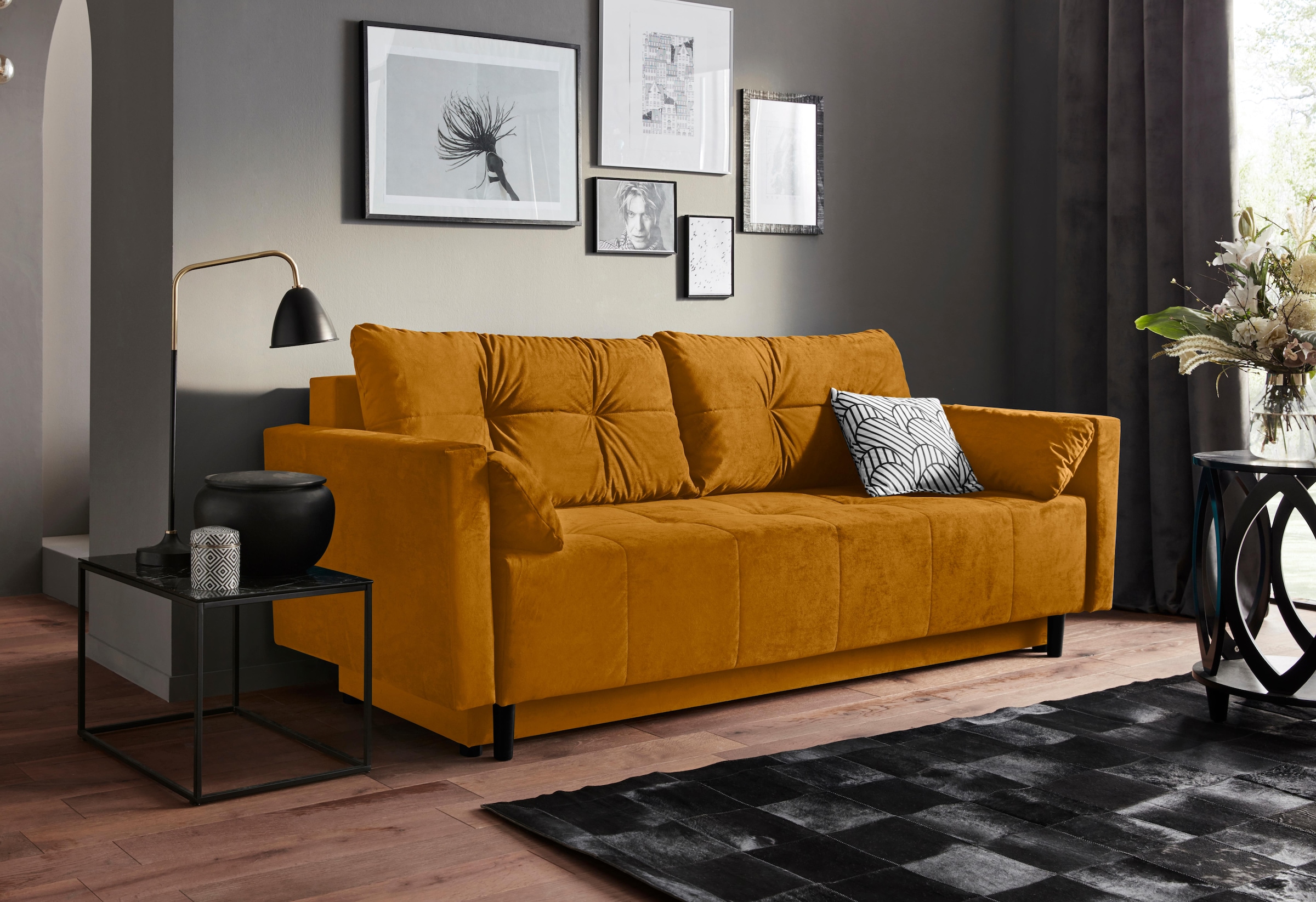 Jelmoli-Versand Bettkasten, Schlafsofa COLLECTION online Zierkissen Federkern »Solar«, AB und | kaufen Rücken- Bettfunktion, loser und