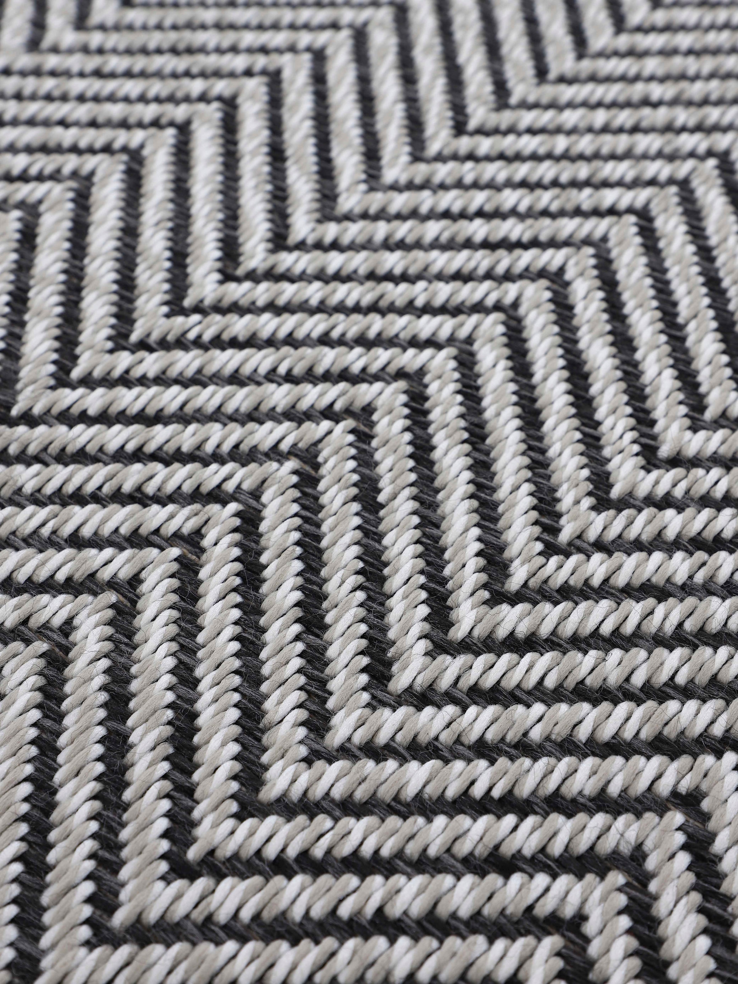 carpetfine Läufer »Boho 106«, rechteckig, 4 mm Höhe, robustes Flachgewebe, Sisal Optik, UV-beständig, Aussenbereich