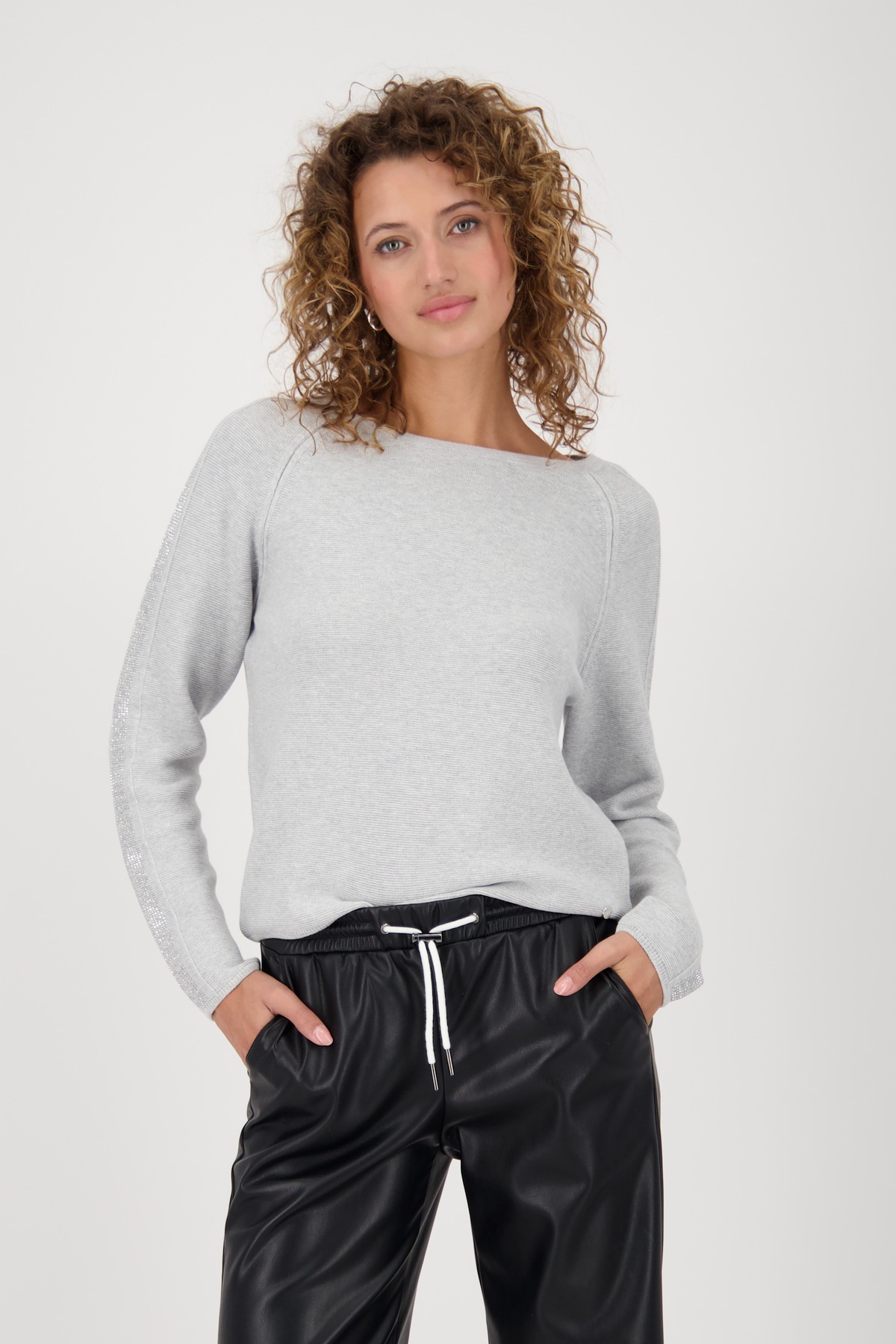 Monari Strickpullover »Pullover Schmuck« Mit Rundhalsausschnitt