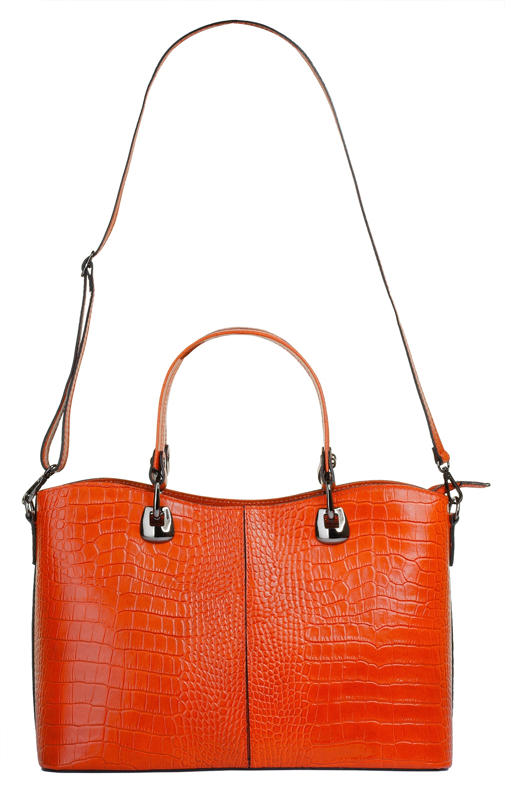 Cluty Henkeltasche, echt Leder, Made in Italy