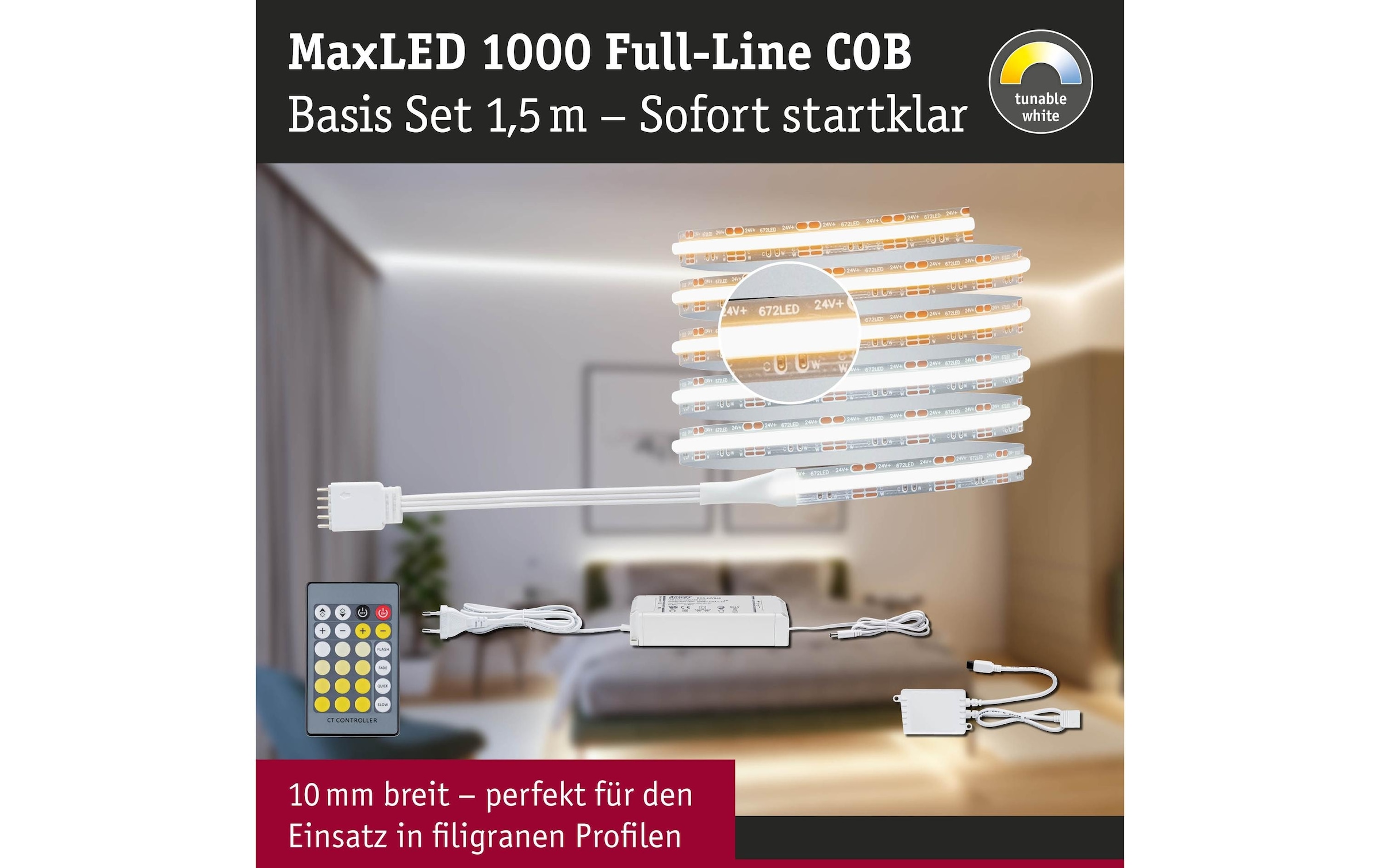 Paulmann LED-Streifen »Full-Line COB Basisset«, 1008 St.-flammig