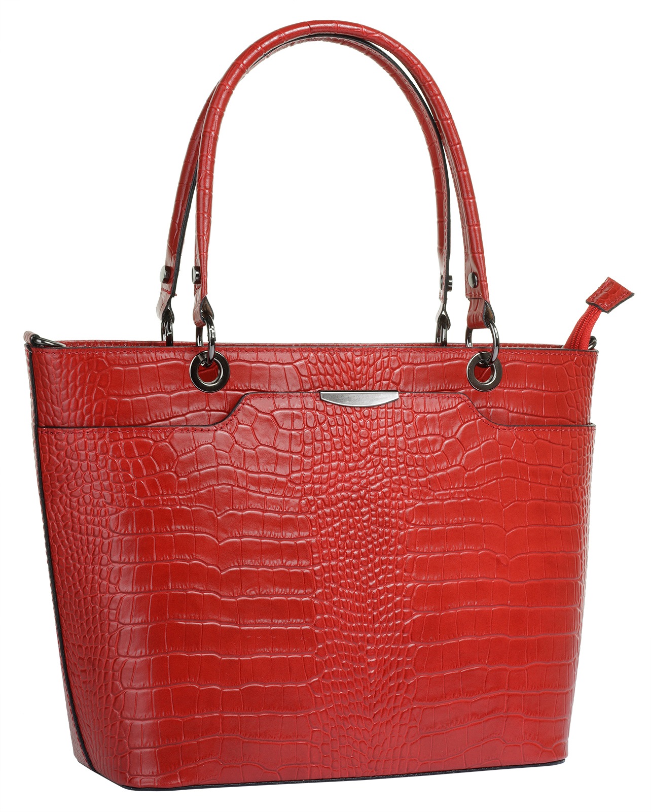 Cluty Henkeltasche, echt Leder, Made in Italy