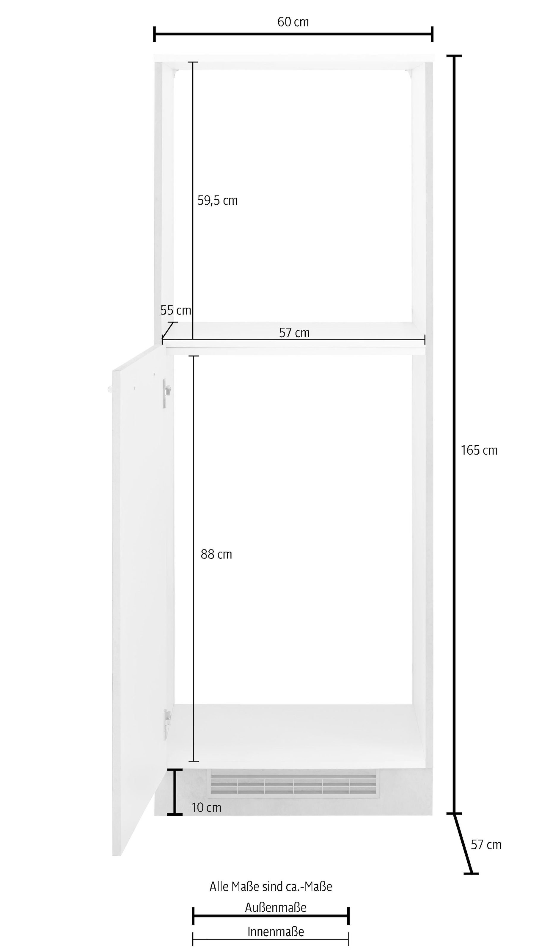 wiho Küchen Kühlumbauschrank »Flexi2«