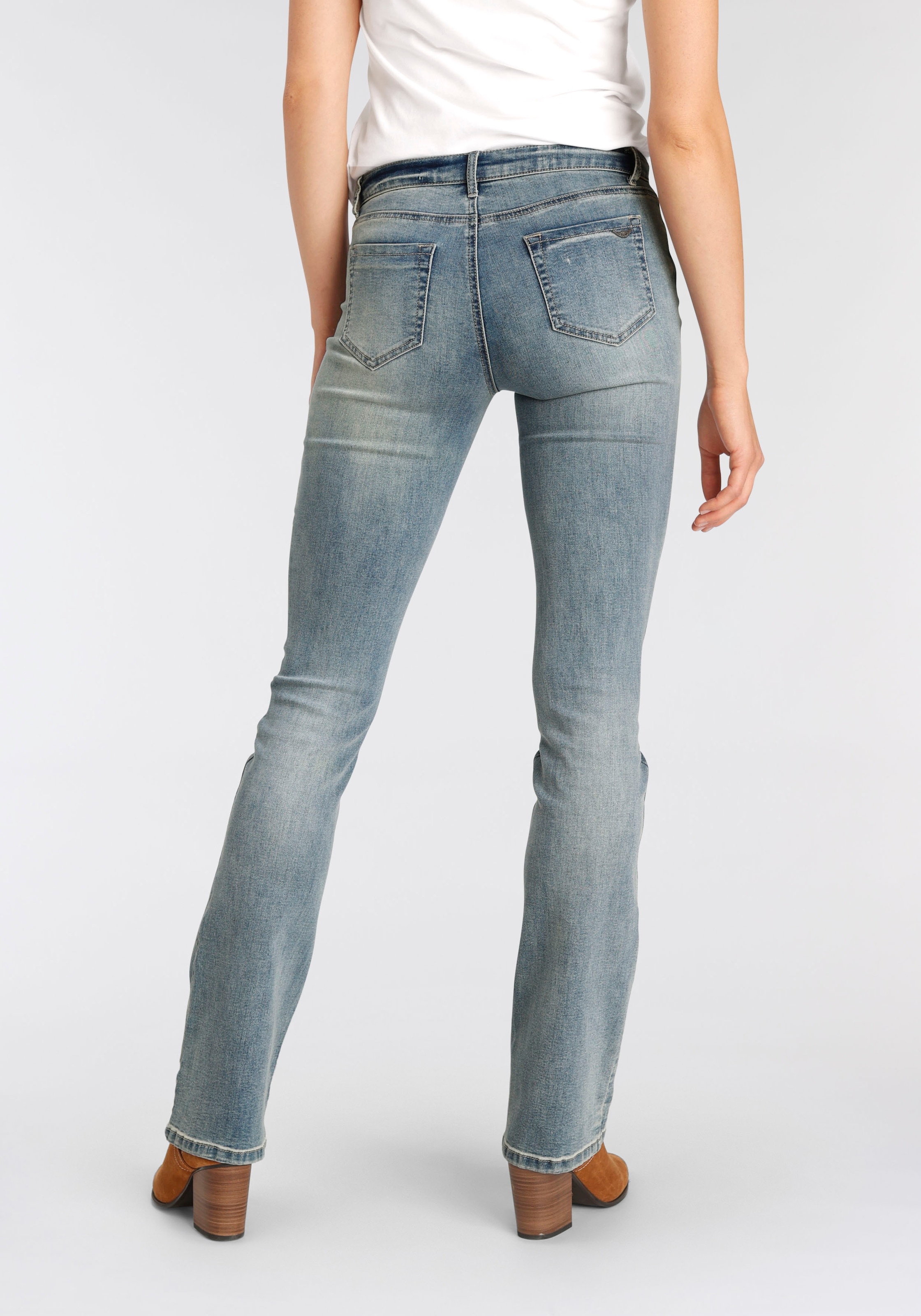 Arizona Bootcut-Jeans »Ultra-Stretch«, Mid-Waist