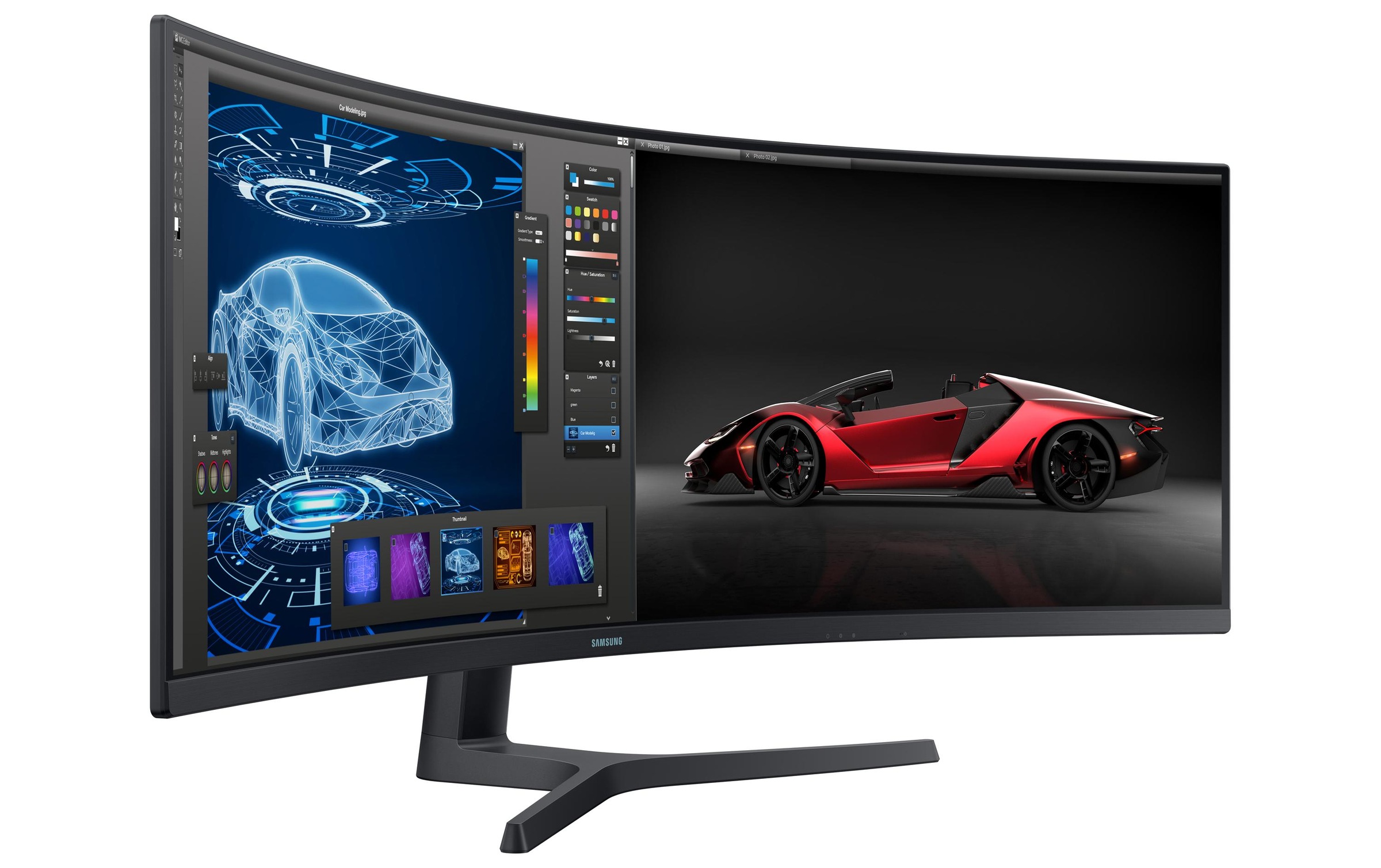 Samsung Curved-LED-Monitor »Samsung LS49A950UIPXEN«, 124,46 cm/49 Zoll, 5120 x 1440 px, 120 Hz