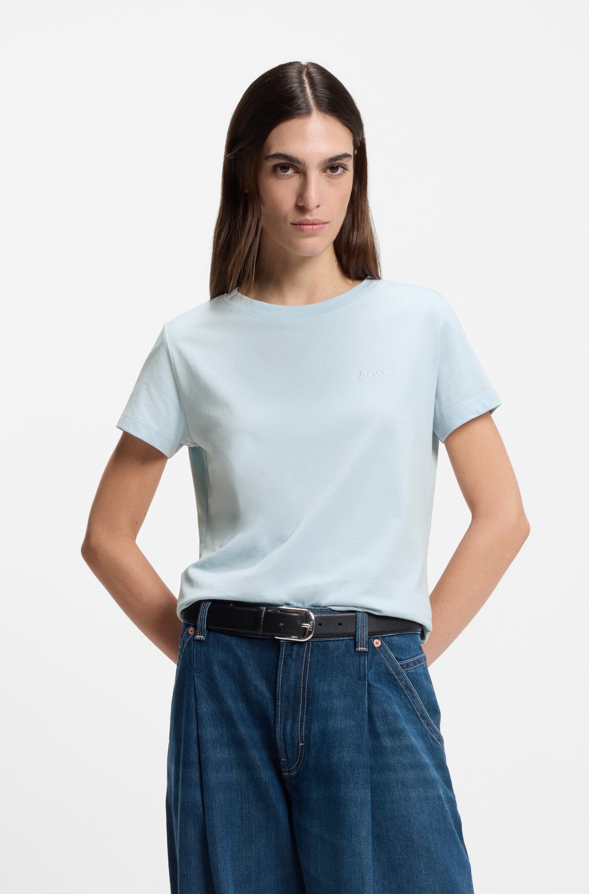BOSS ORANGE T-Shirt »Esogo Premium Damenmode« mit Logo