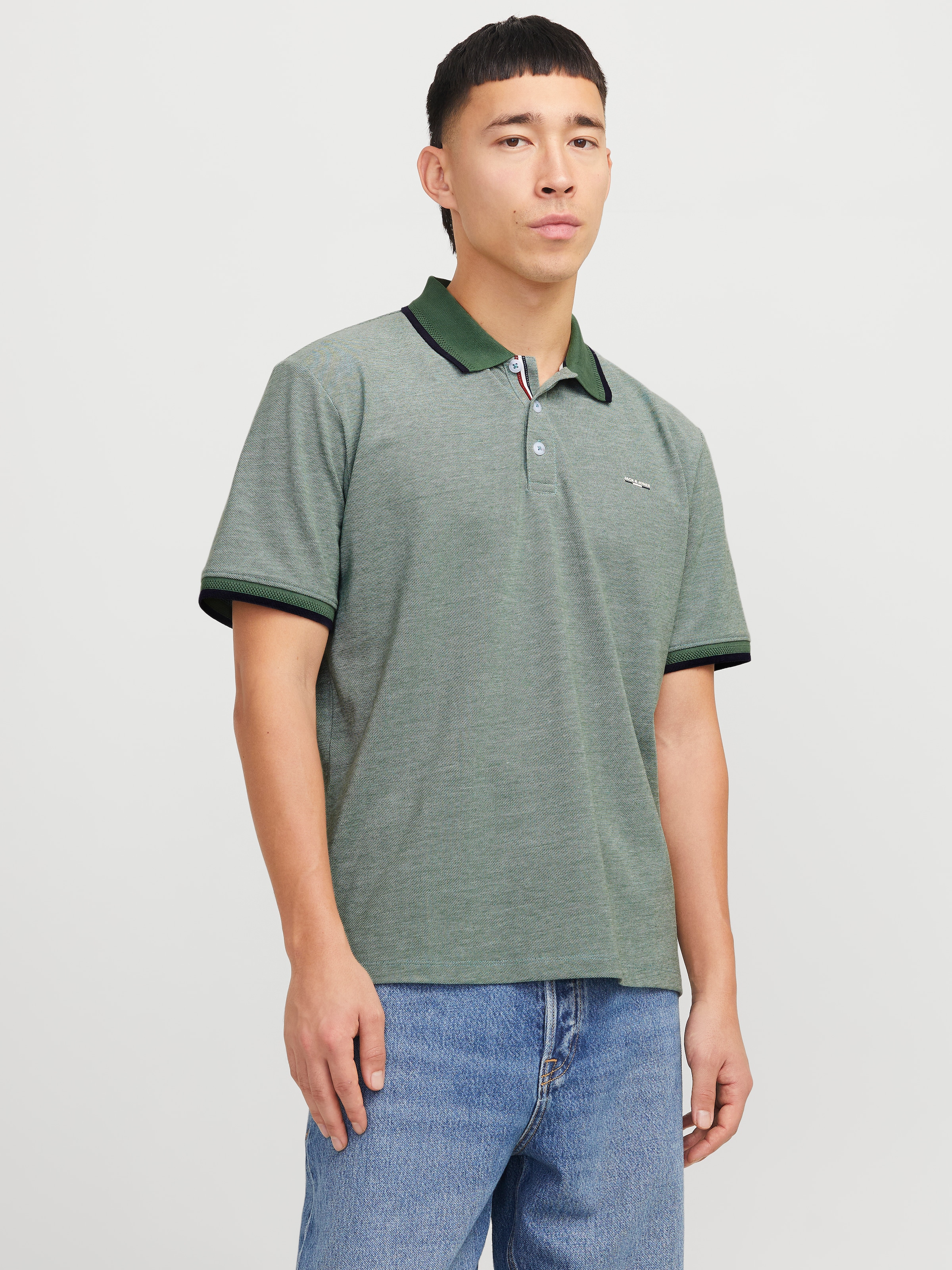 Jack & Jones Poloshirt »JPRBLUALVES SS POLO SN« mit Logo Stickerei