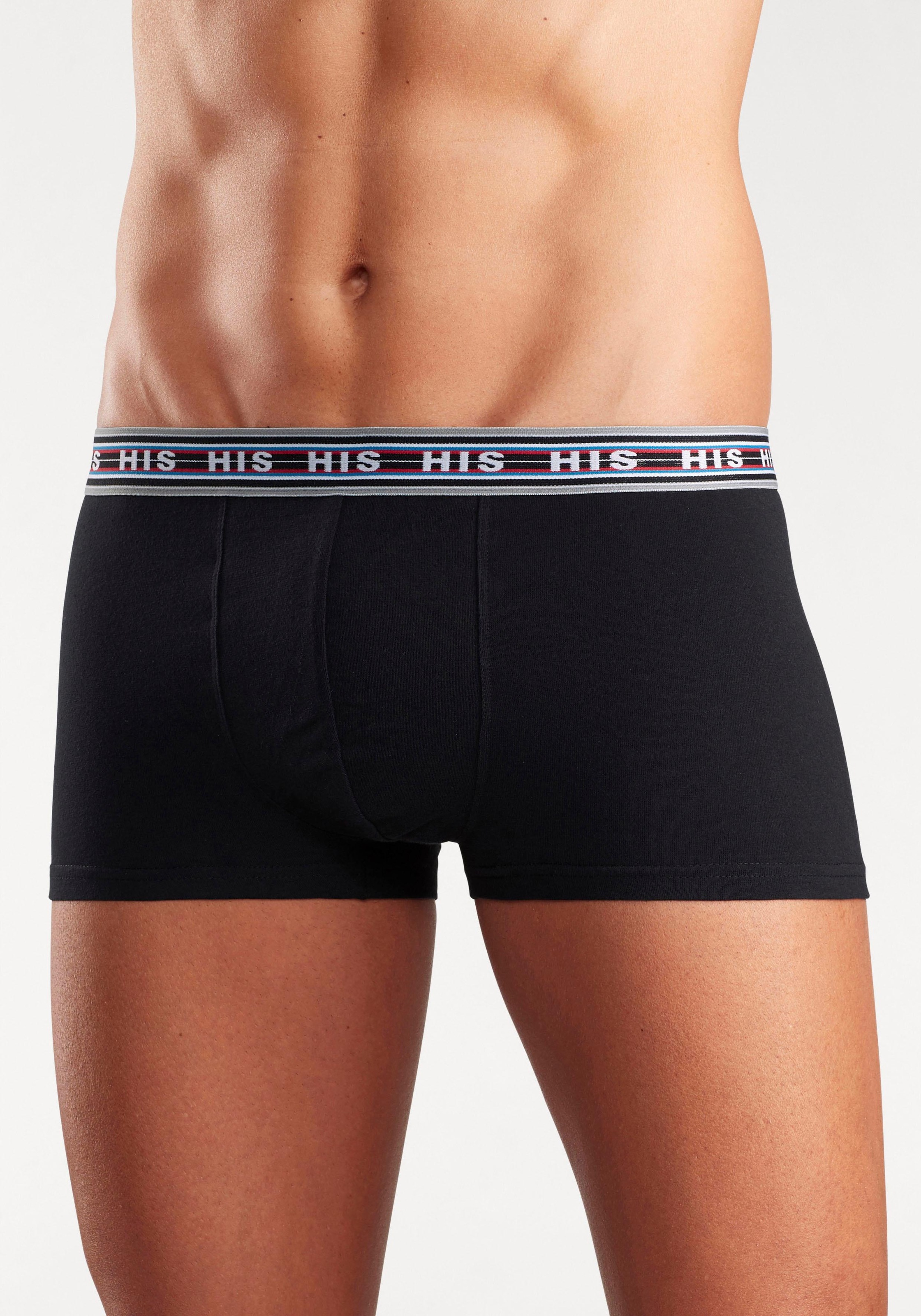 H.I.S Boxershorts, (Packung, 5 St.), in Hipster-Form aus Baumwoll-Stretch