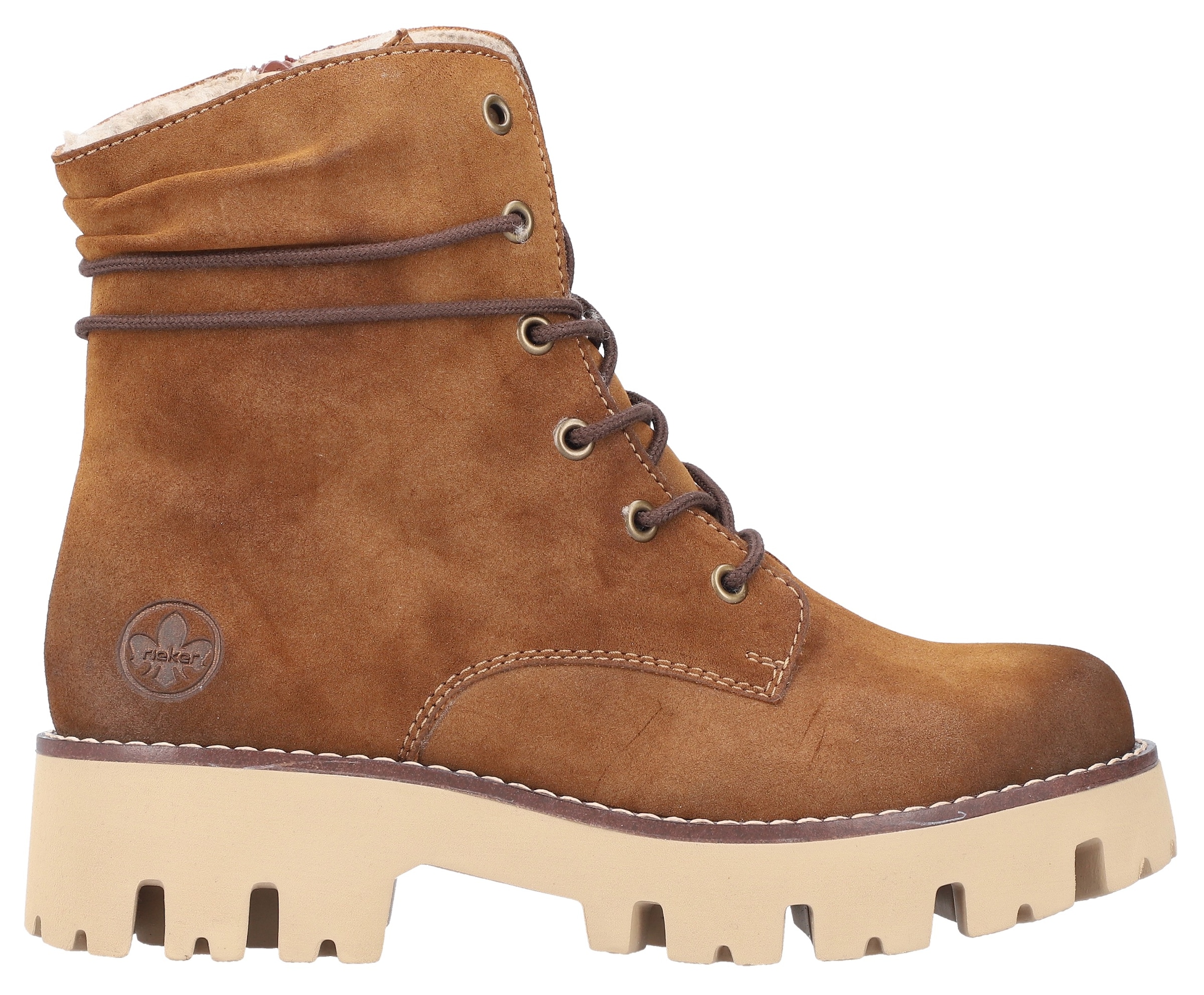 Rieker Winterstiefelette, Schnürboots, Winterboots, Profilsohle, mit Innenreissverschluss