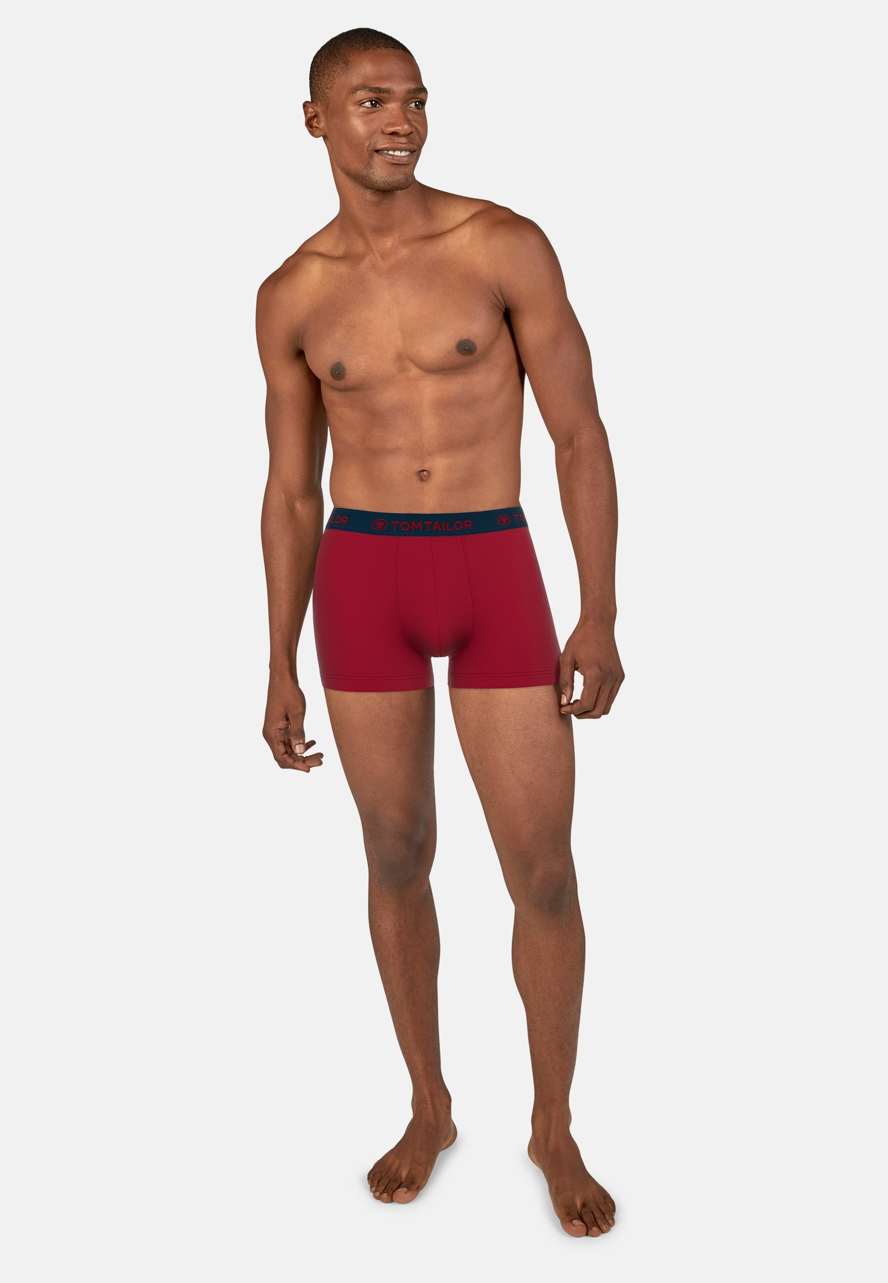 TOM TAILOR Boxershorts, (3er-Pack), weich, bequem, eng, elastisch, atmungsaktiv Logobund, Baumwollmix