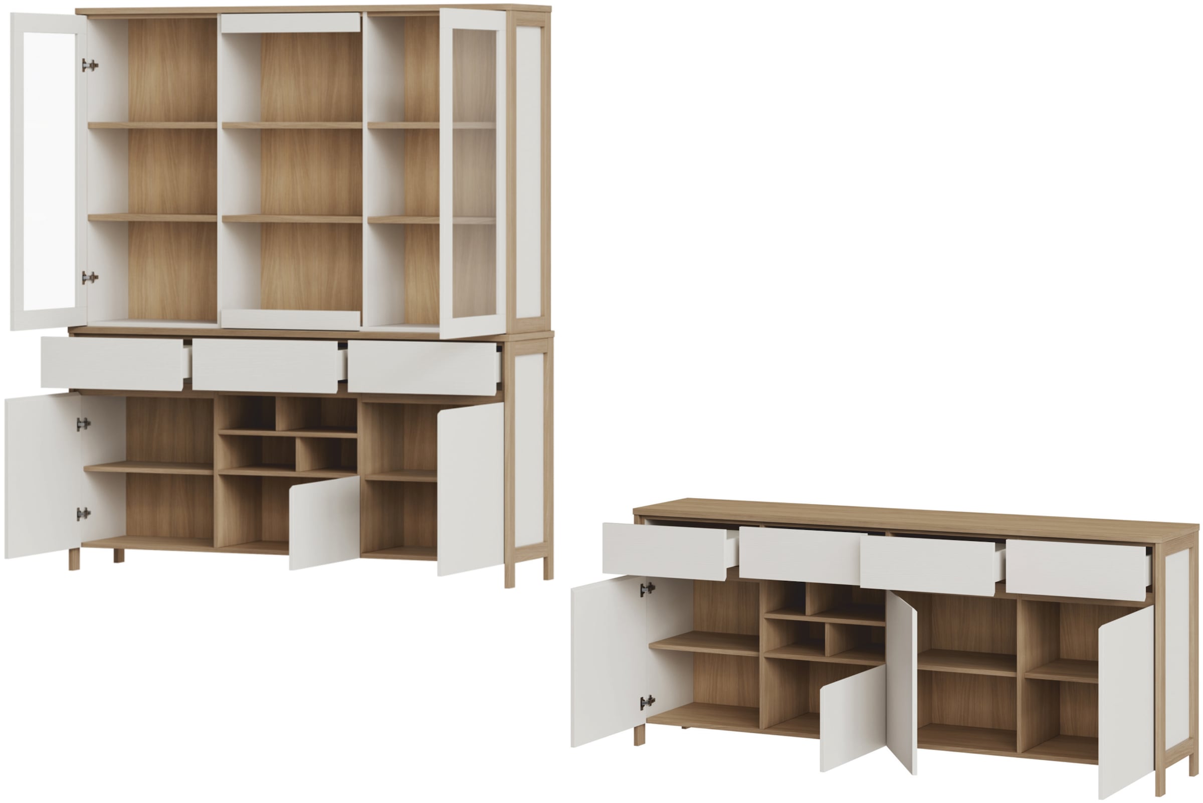 Home affaire Wohnwand »Stranda, moderne Anbauwand, Komplettset im Scandi-Style« 2 Stk. tlg.