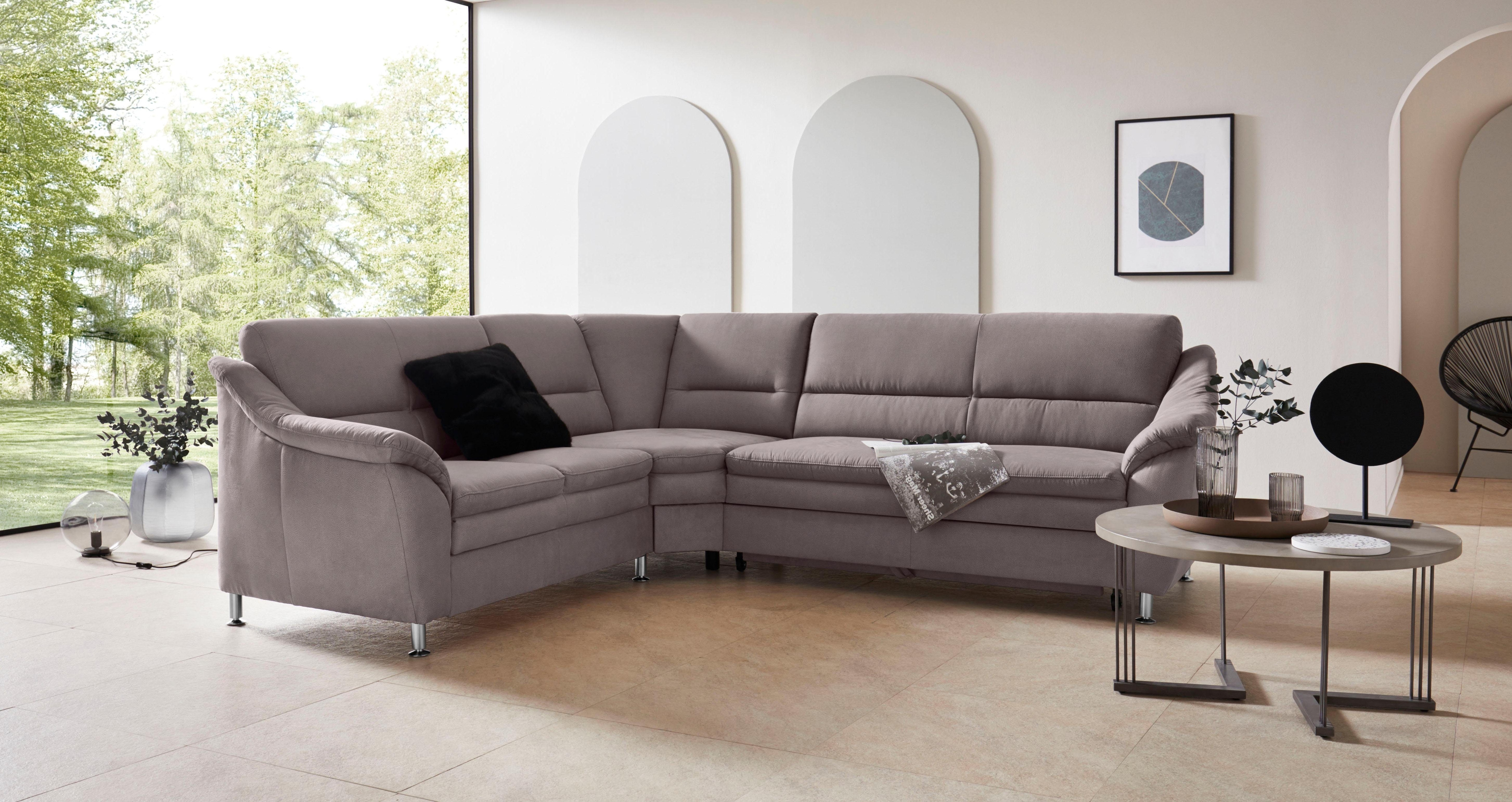 Home affaire Ecksofa "Cardoso L-Form" mit Trapezecke für mehr Sitzkomfort, wahlweise auch mit Bettfunktion
