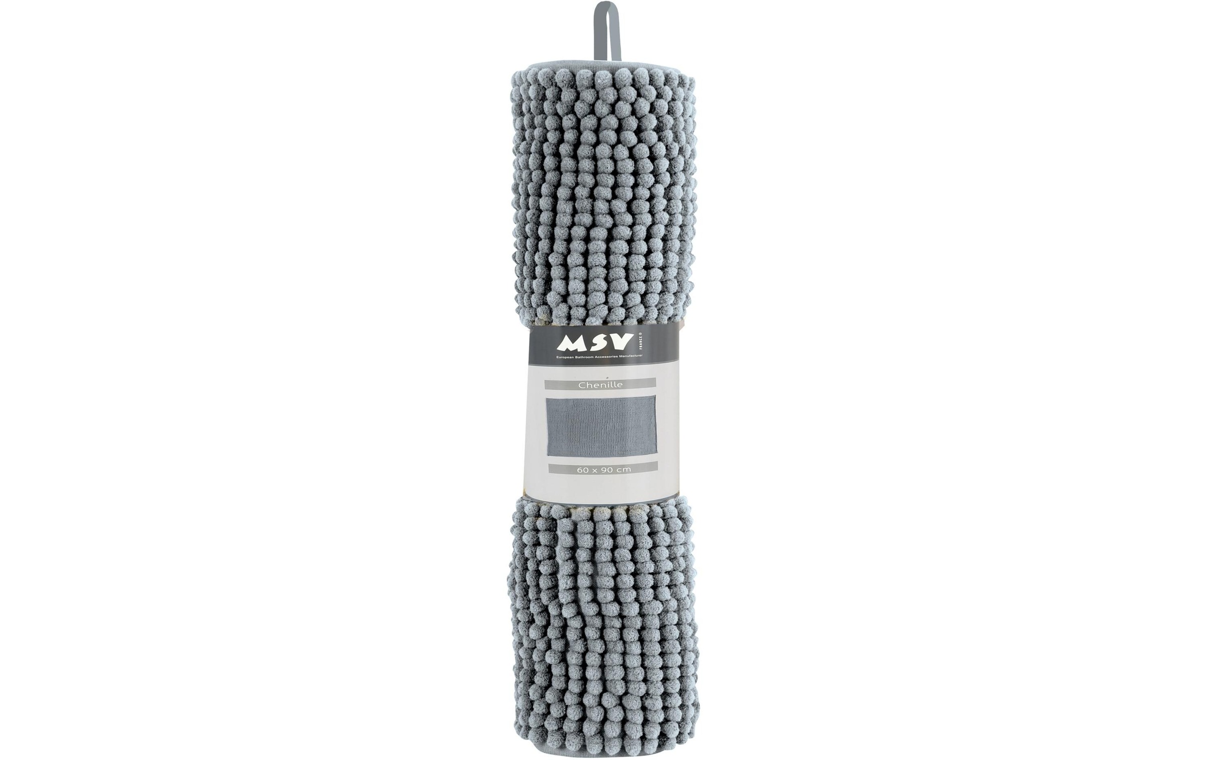 MSV Badematte »Chenille Hellbgrau«