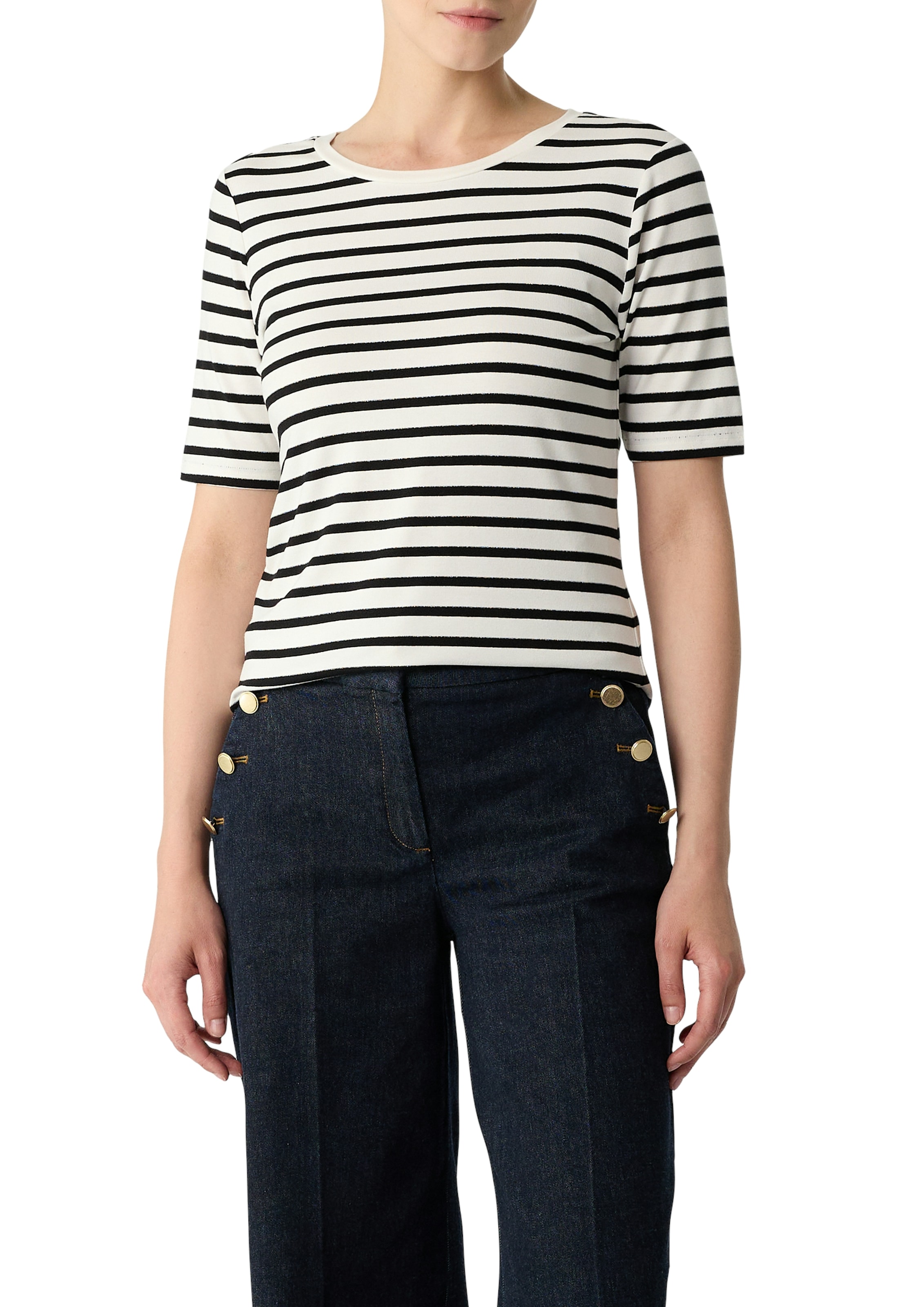 Comma T-Shirt mit Streifen Muster