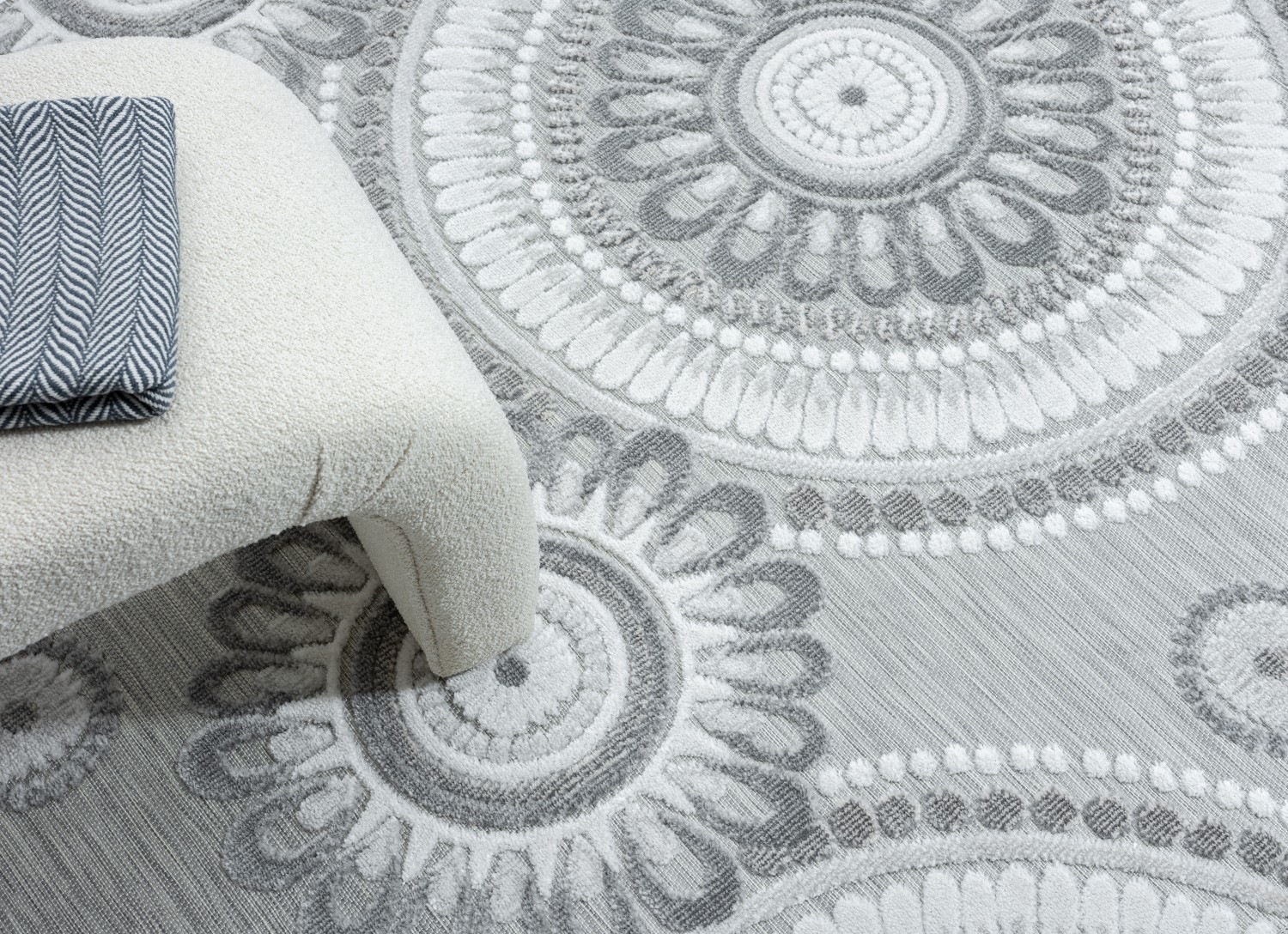Myflair Möbel & Accessoires Teppich »Loop, LAGERRÄUMUNG!«, rechteckig, 8 mm Höhe, modernes Design, Hoch-Tief Effekt, Outdoor geeignet, Balkon, Terrasse