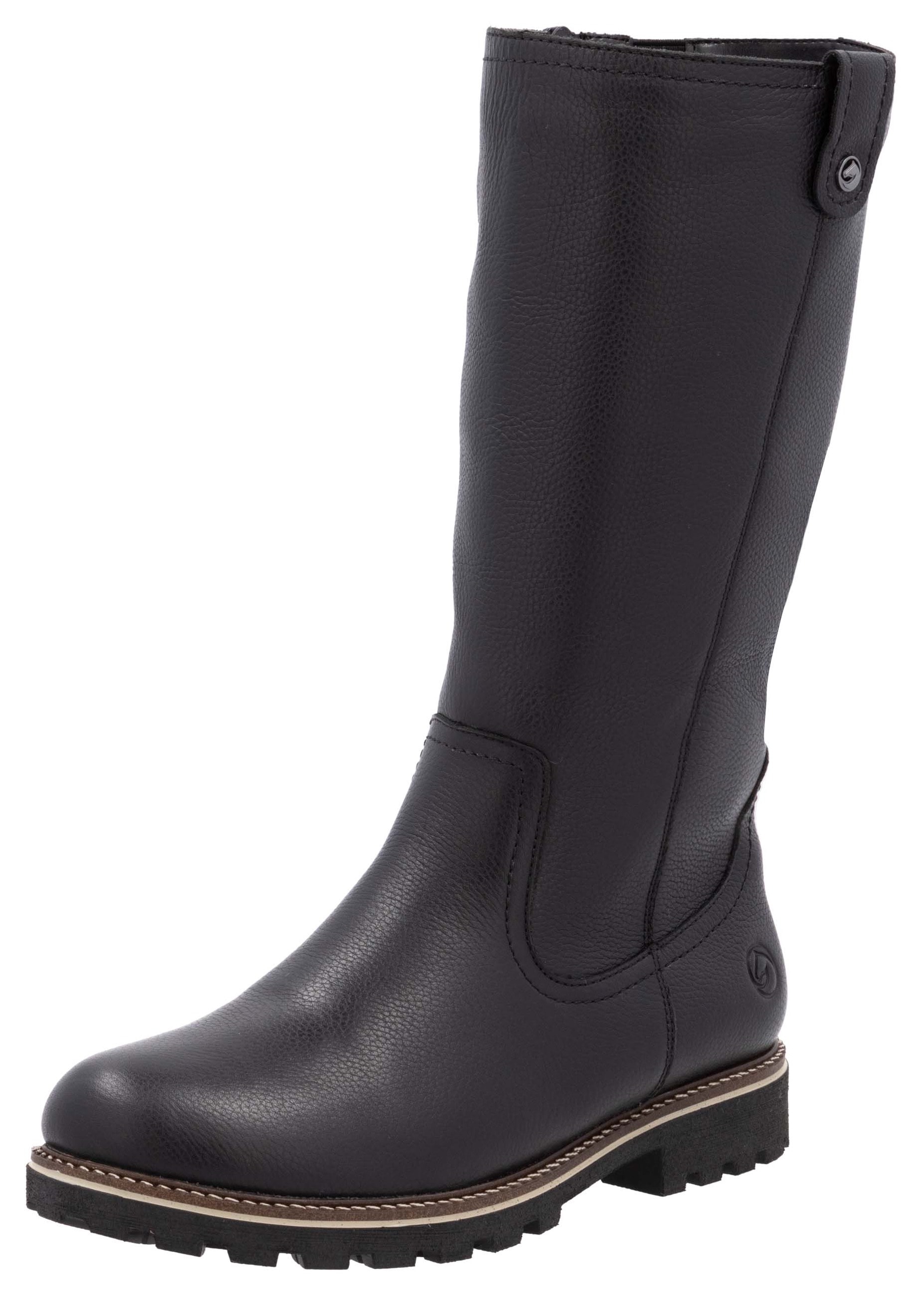 Remonte Winterstiefel, Blockabsatz, Stiefel, Langschaftstiefel mit Innenreissverschluss