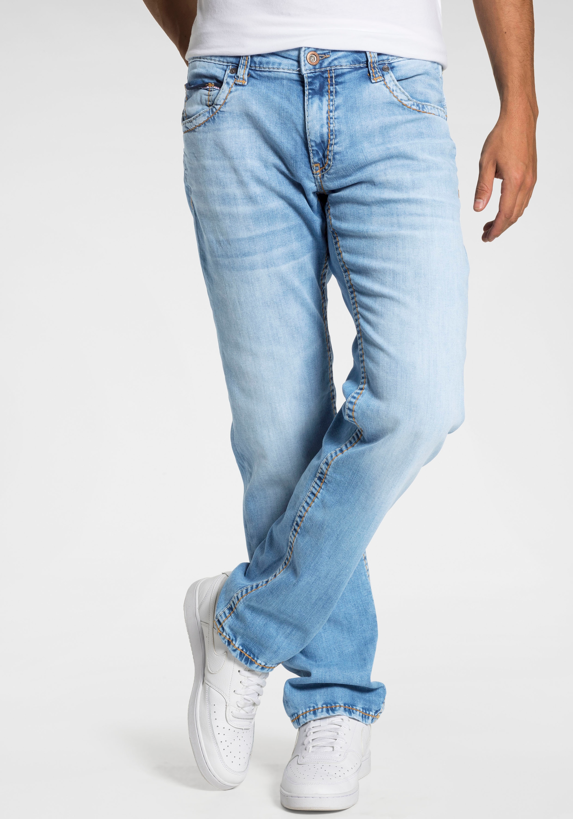DAVID mit shoppen Nähten »CO:NO:C622«, online | Loose-fit-Jeans CAMP Jelmoli-Versand markanten