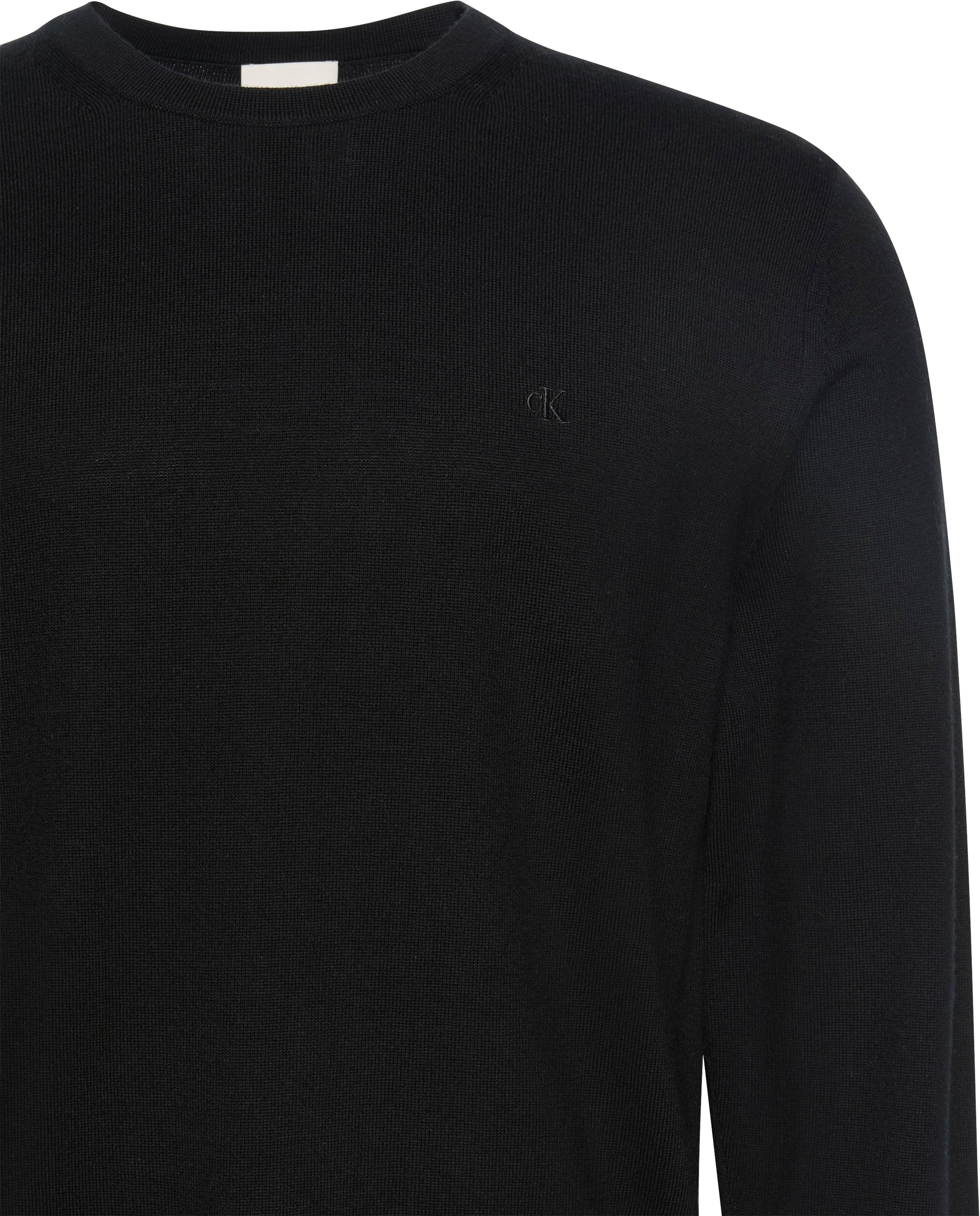 Calvin Klein Strickpullover »LS 100% MERINO CREW 14GG«, Mit Rundhalsausschnitt, regular fit