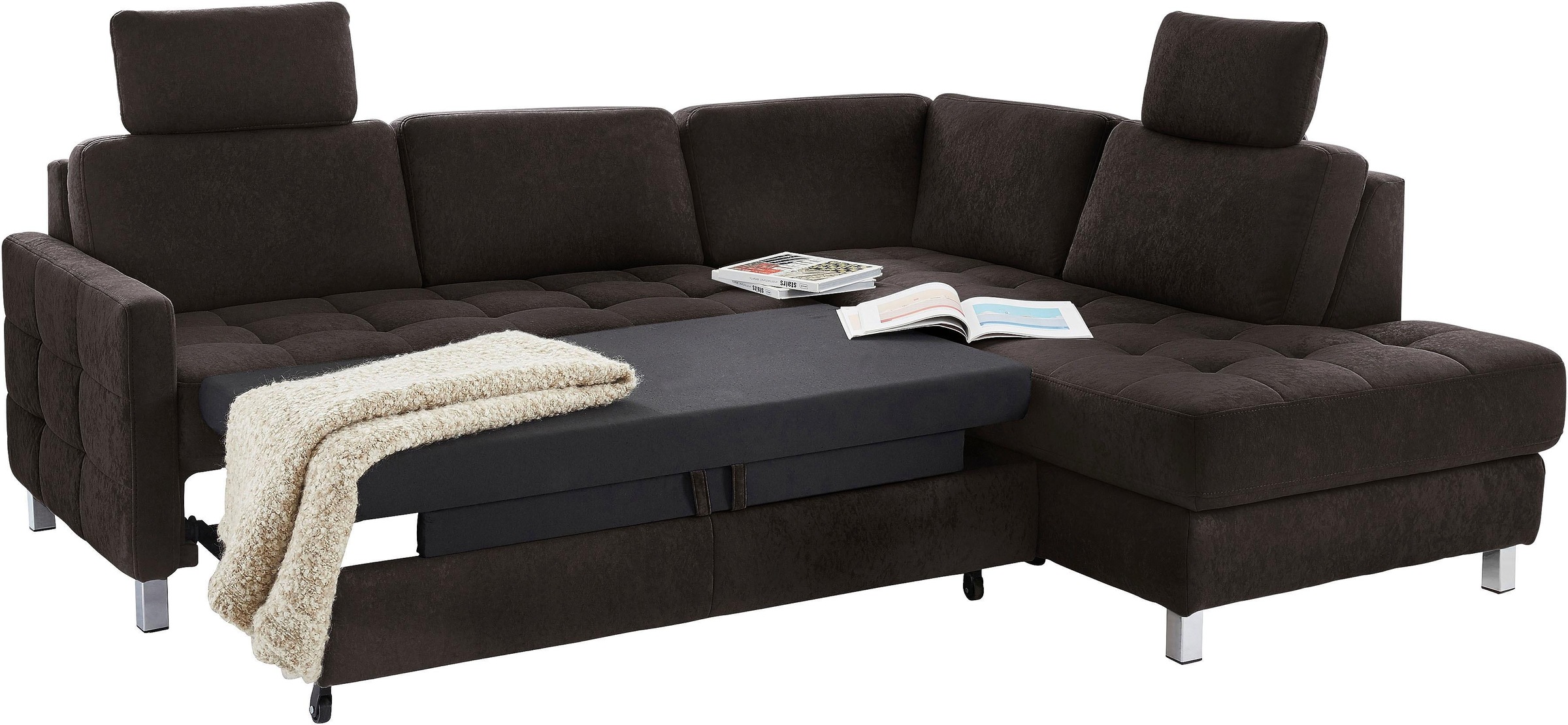 sit&more Ecksofa »Pablo L-Form«, wahlweise mit Bettfunktion